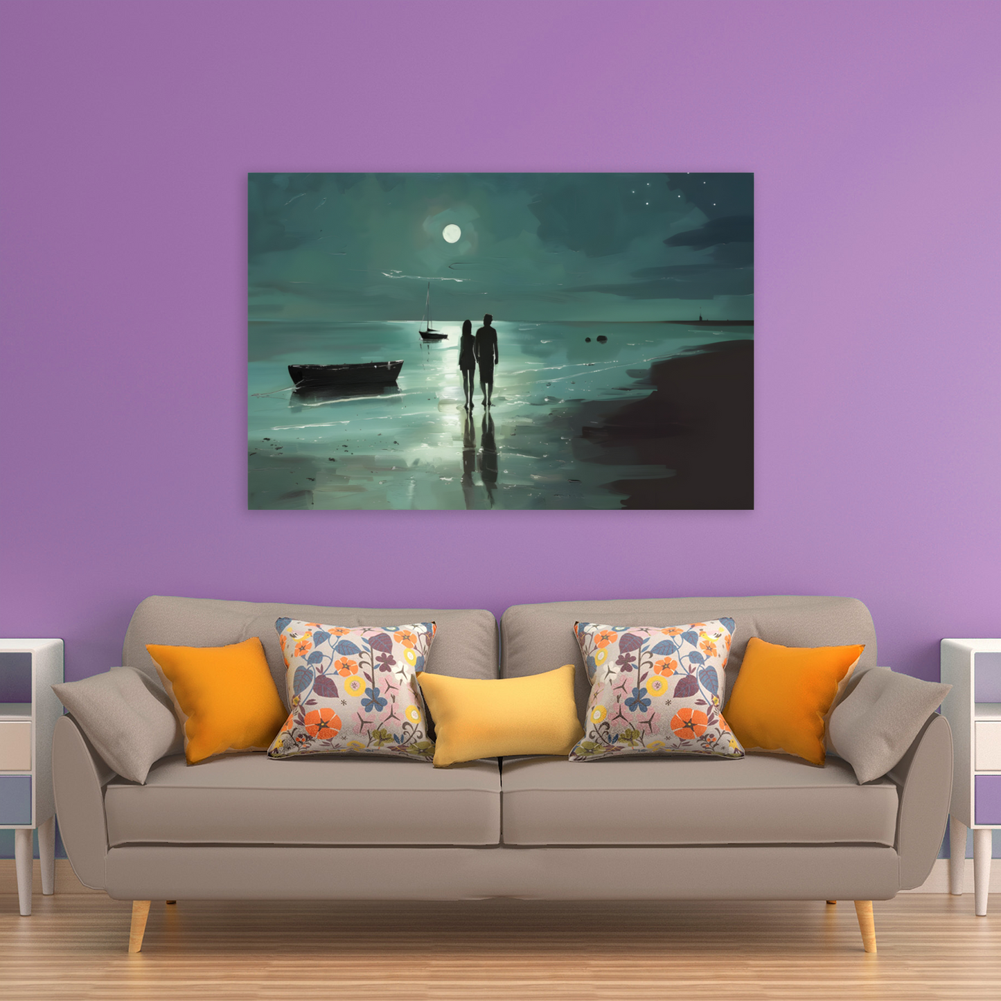 Nocturne's Reflection Deluxe Box Landscape Canvas Prints