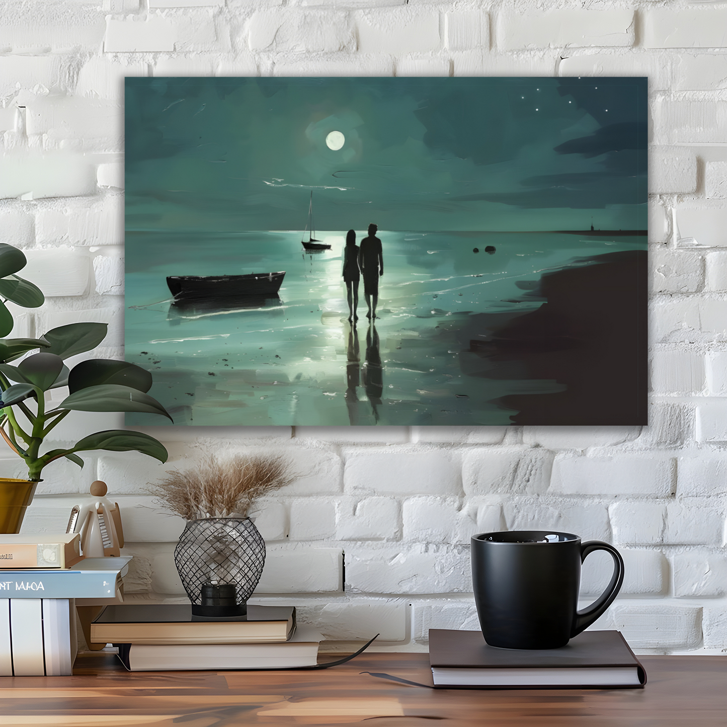 Nocturne's Reflection Deluxe Box Landscape Canvas Prints
