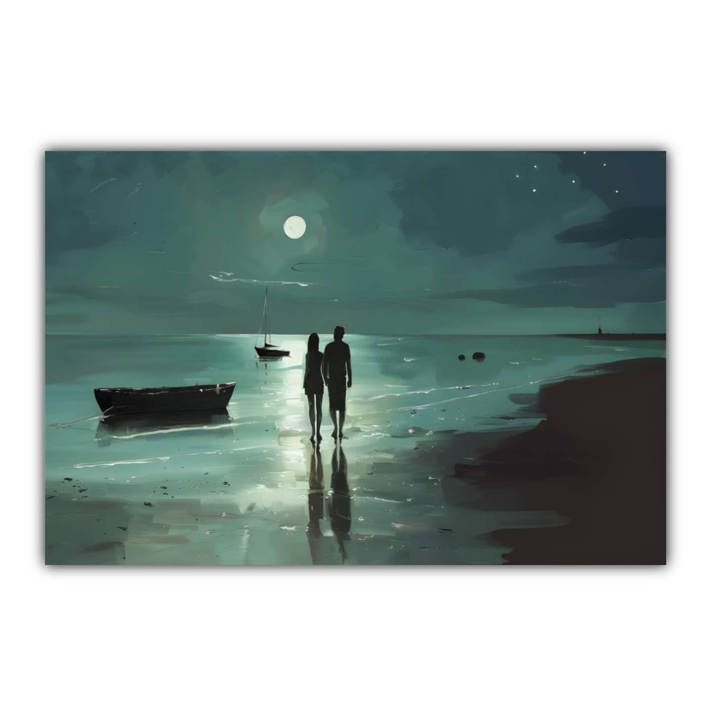 Nocturne's Reflection Deluxe Box Landscape Canvas Prints