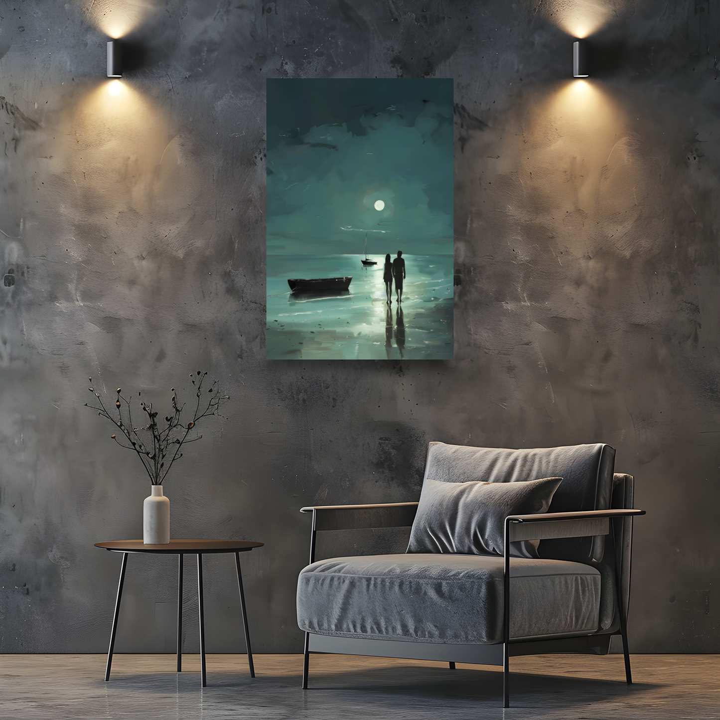 Nocturne's Reflection Deluxe Box Portrait Canvas Prints
