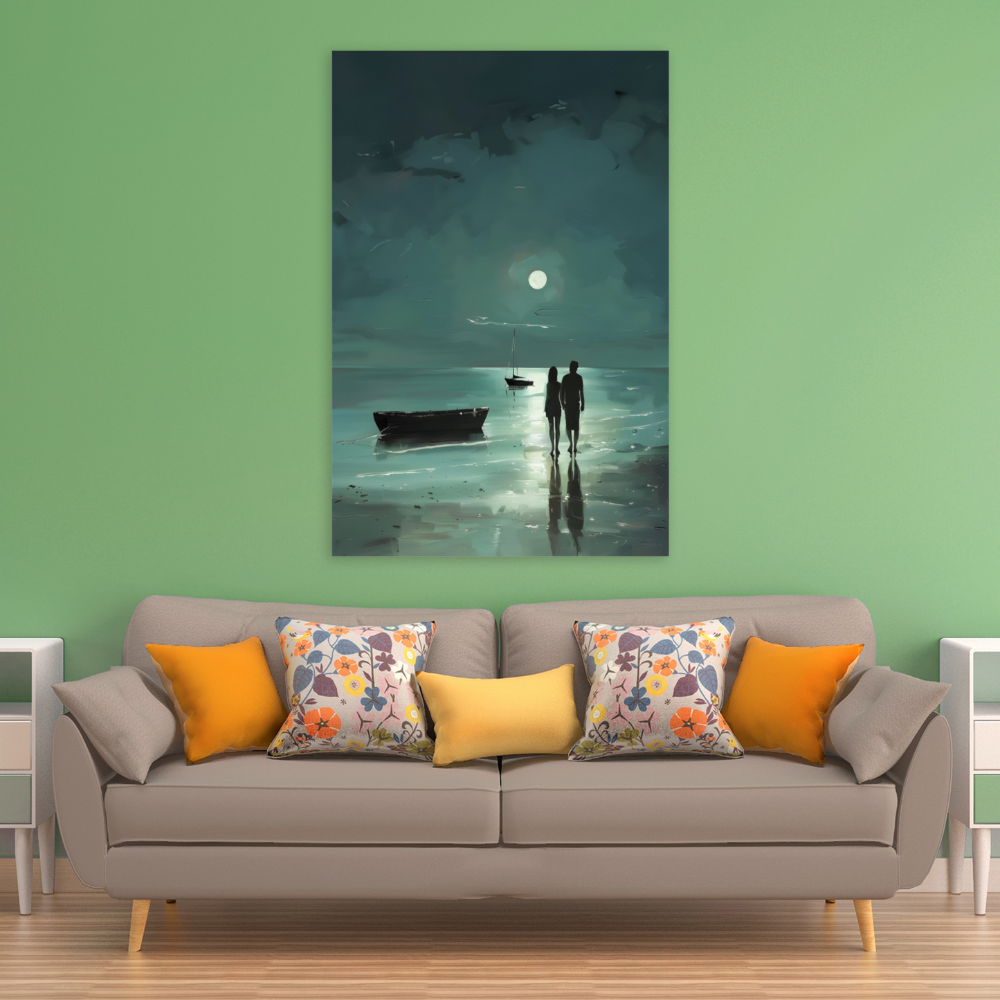 Nocturne's Reflection Deluxe Box Portrait Canvas Prints