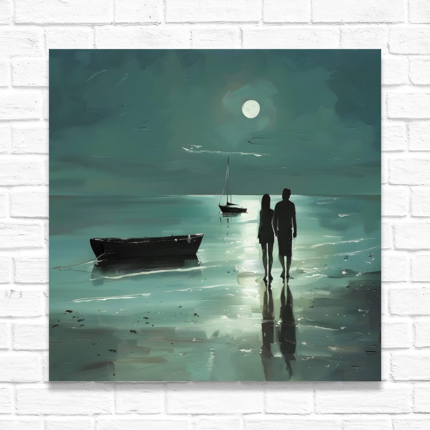 Nocturne's Reflection Deluxe Box Square Canvas Prints