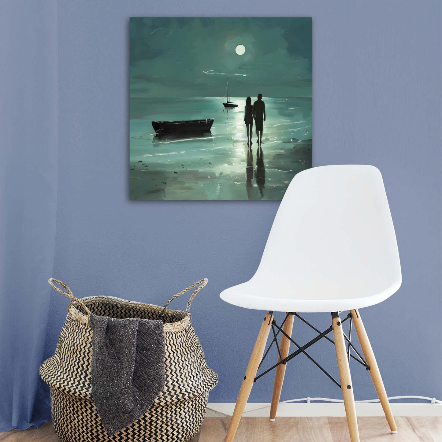 Nocturne's Reflection Deluxe Box Square Canvas Prints