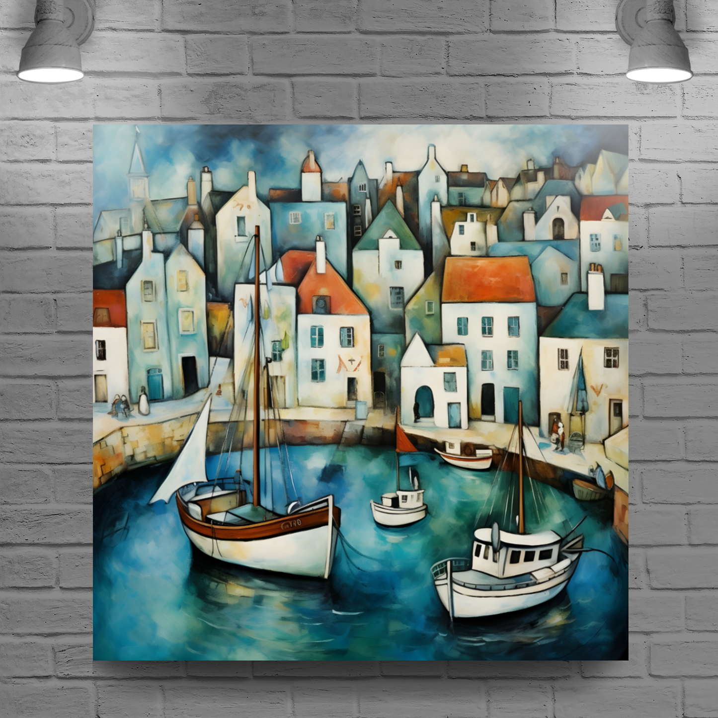 Harbour Hues Deluxe Box Square Canvas Prints