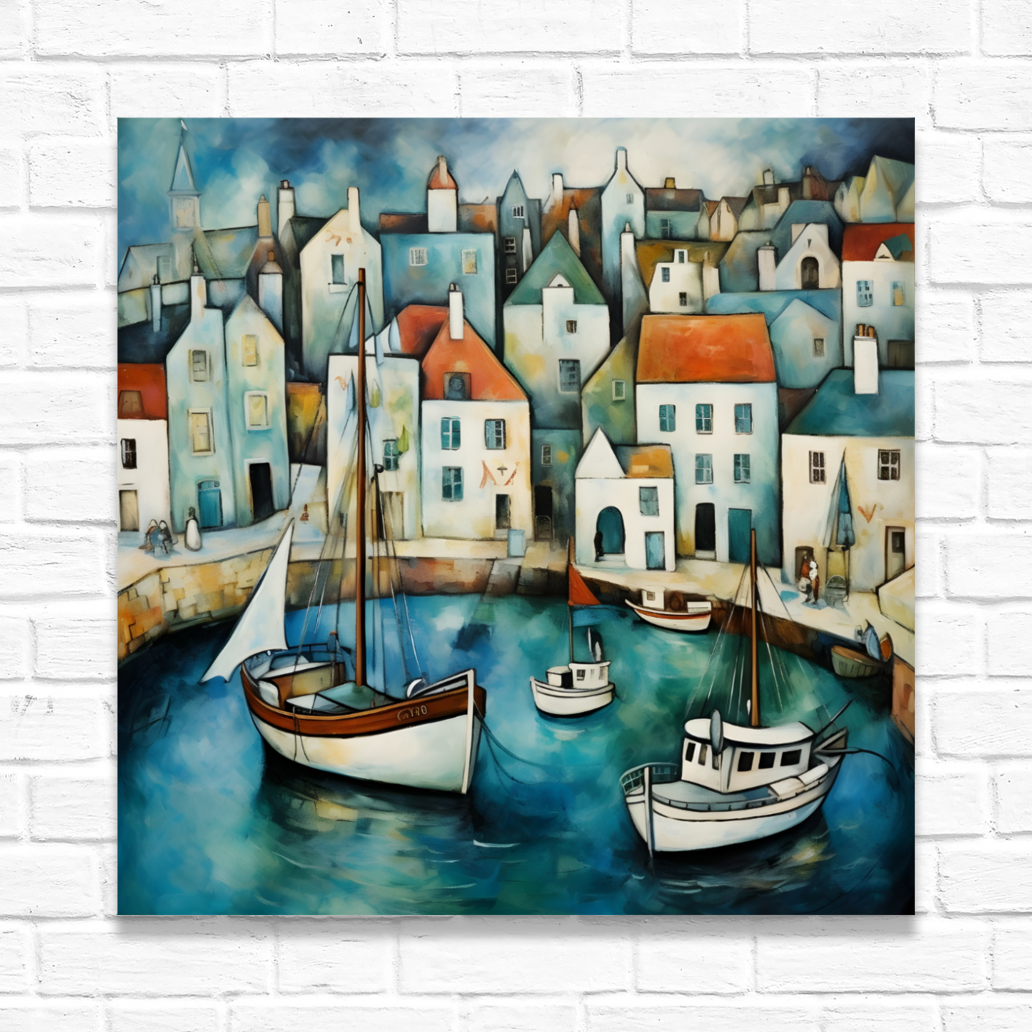 Harbour Hues Deluxe Box Square Canvas Prints
