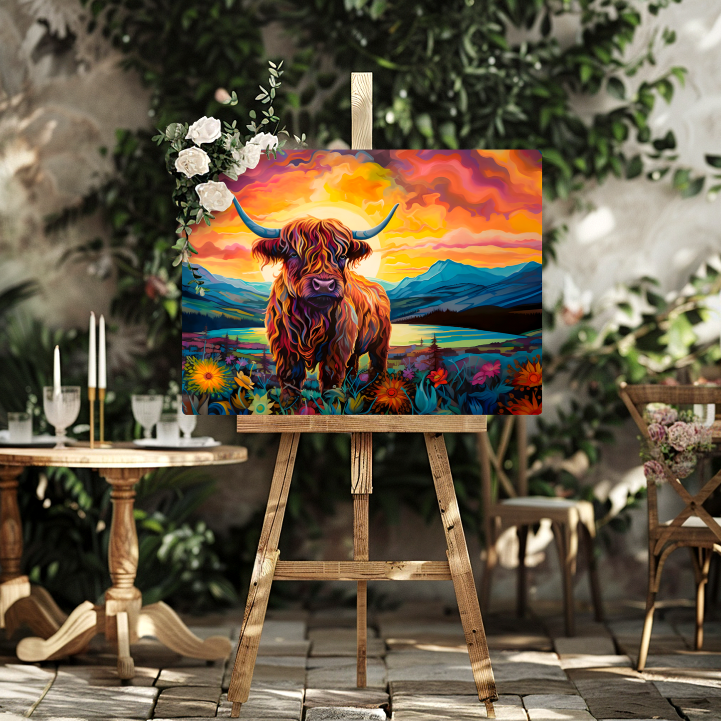 Highland Cow Premium Landscape Aluminum Prints