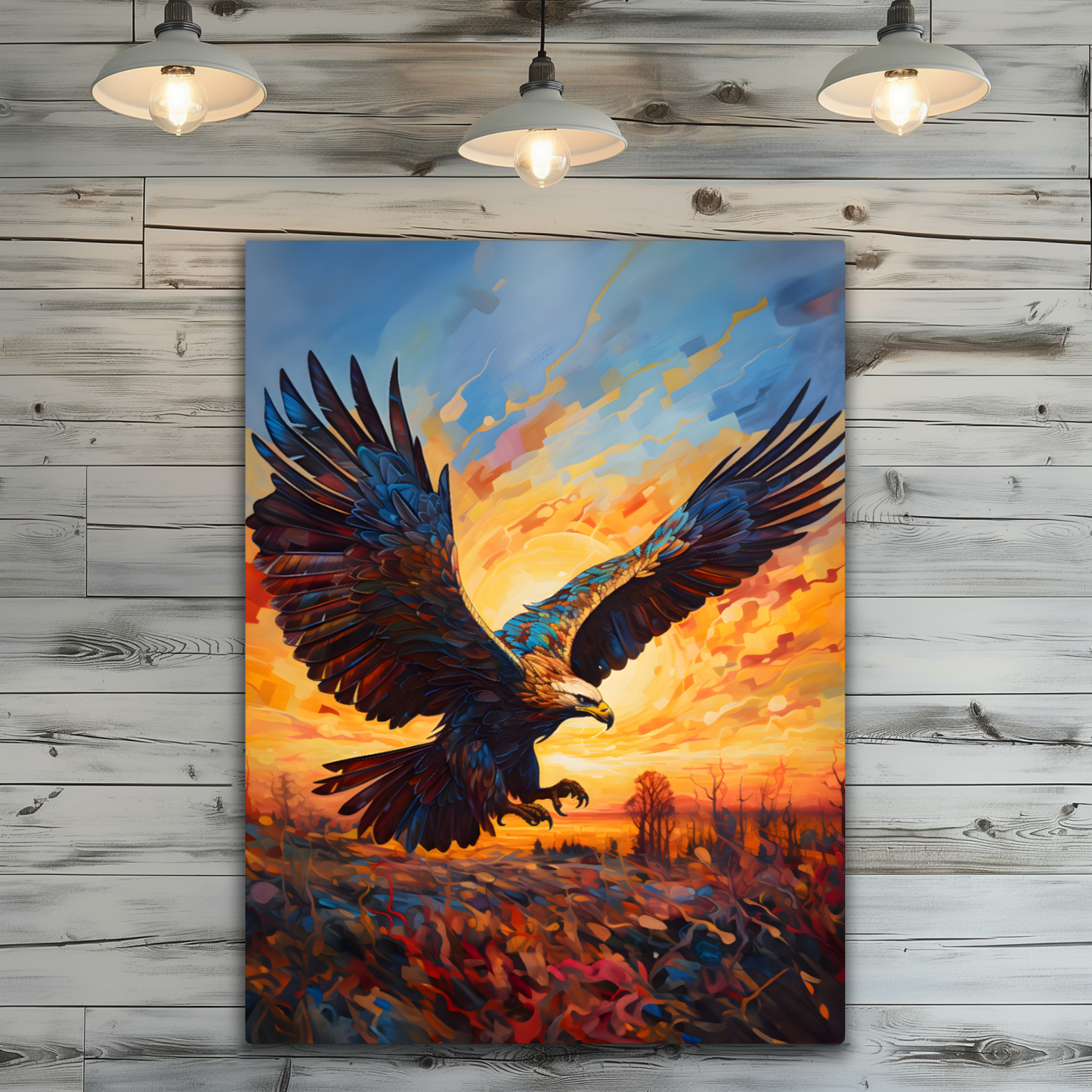 Golden Eagle Premium Portrait Aluminum Prints
