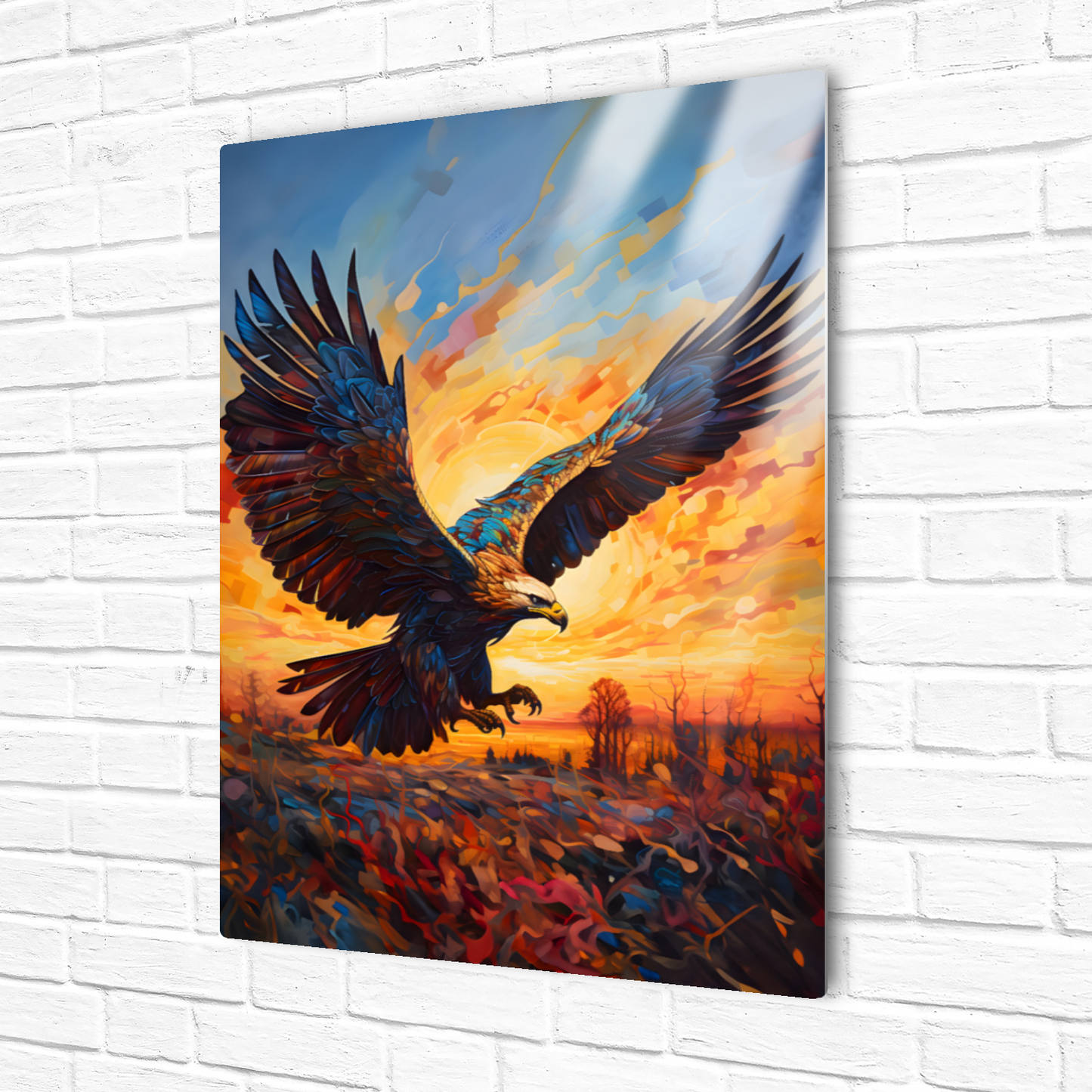 Golden Eagle Premium Portrait Aluminum Prints