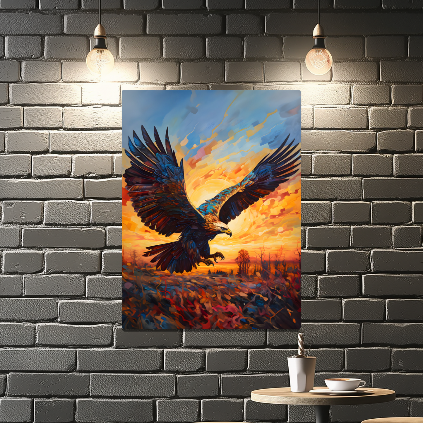 Golden Eagle Premium Portrait Aluminum Prints