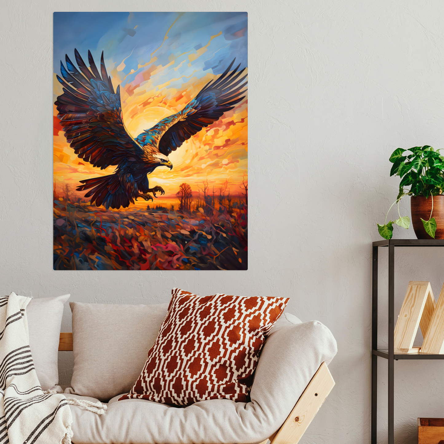 Golden Eagle Premium Portrait Aluminum Prints