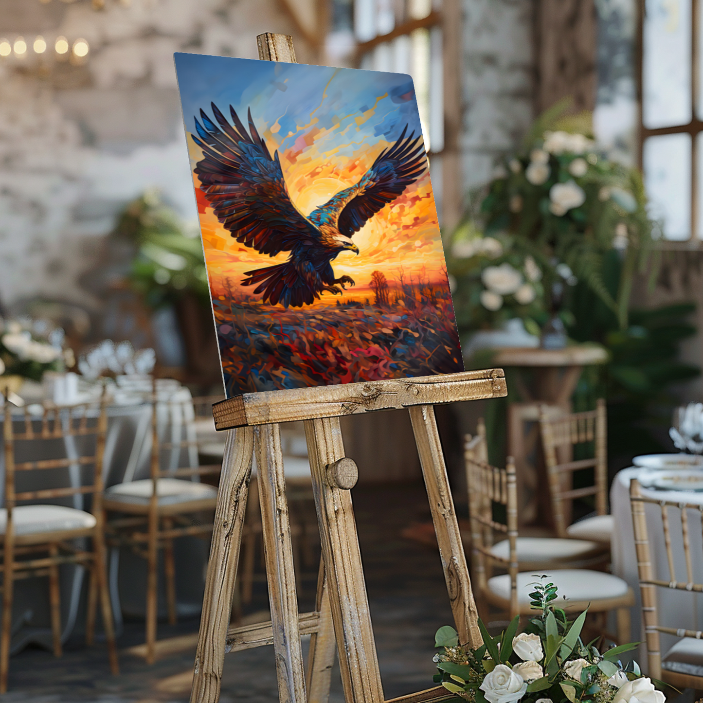 Golden Eagle Premium Portrait Aluminum Prints