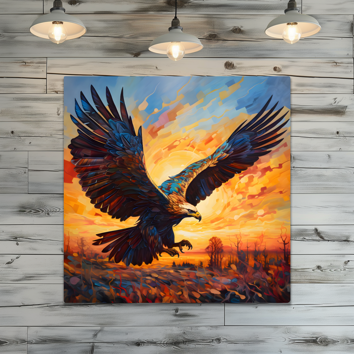Golden Eagle Premium Square Aluminum Prints