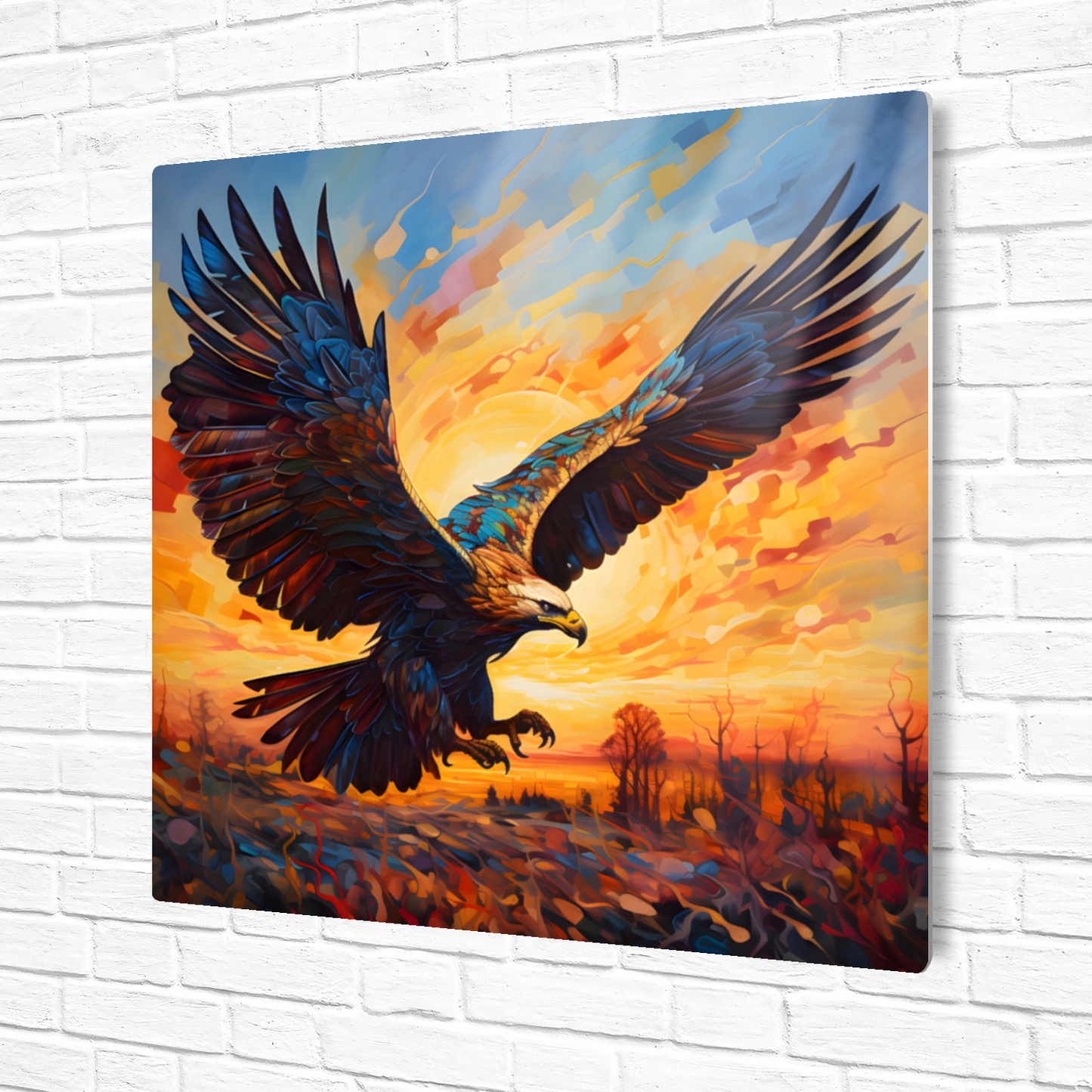 Golden Eagle Premium Square Aluminum Prints