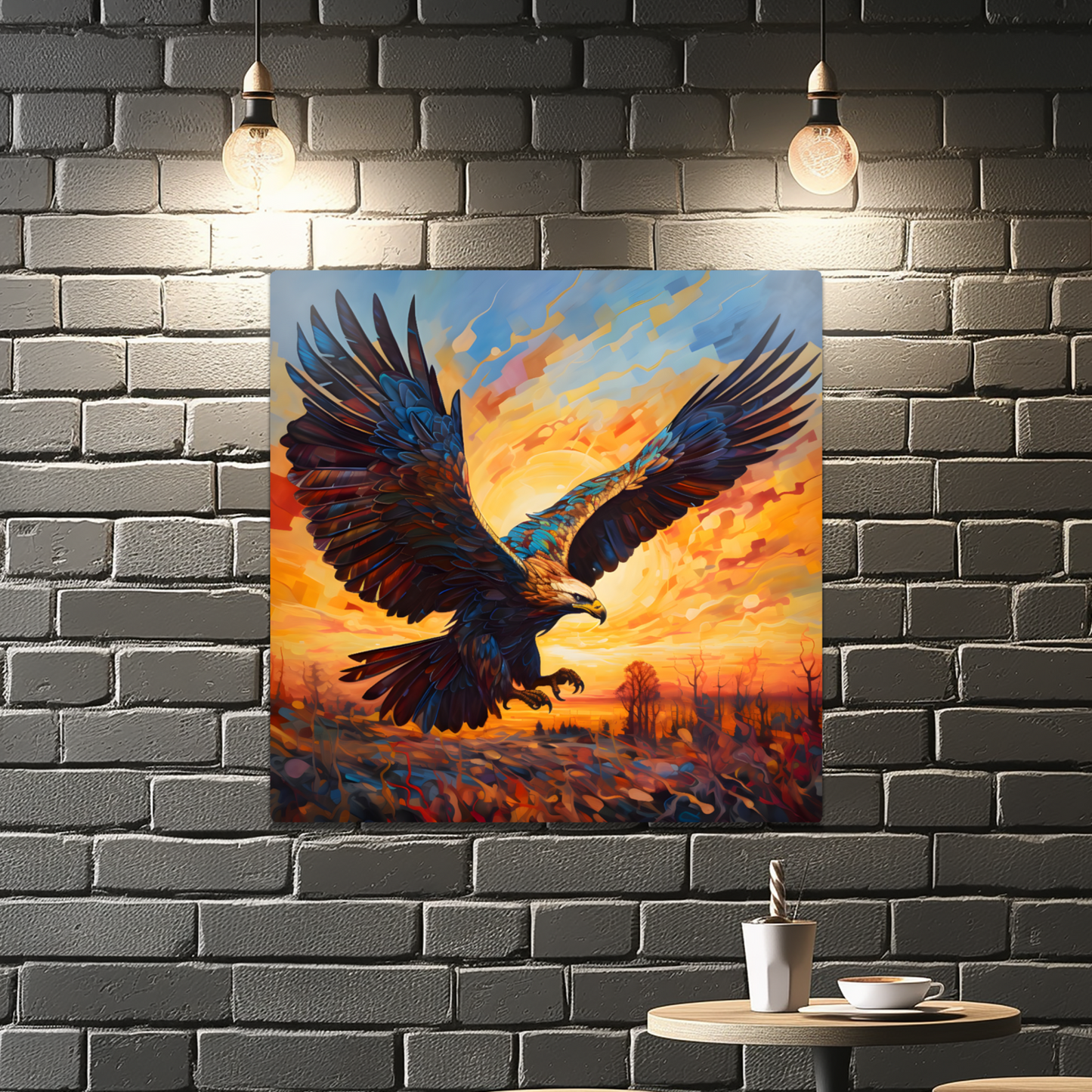 Golden Eagle Premium Square Aluminum Prints