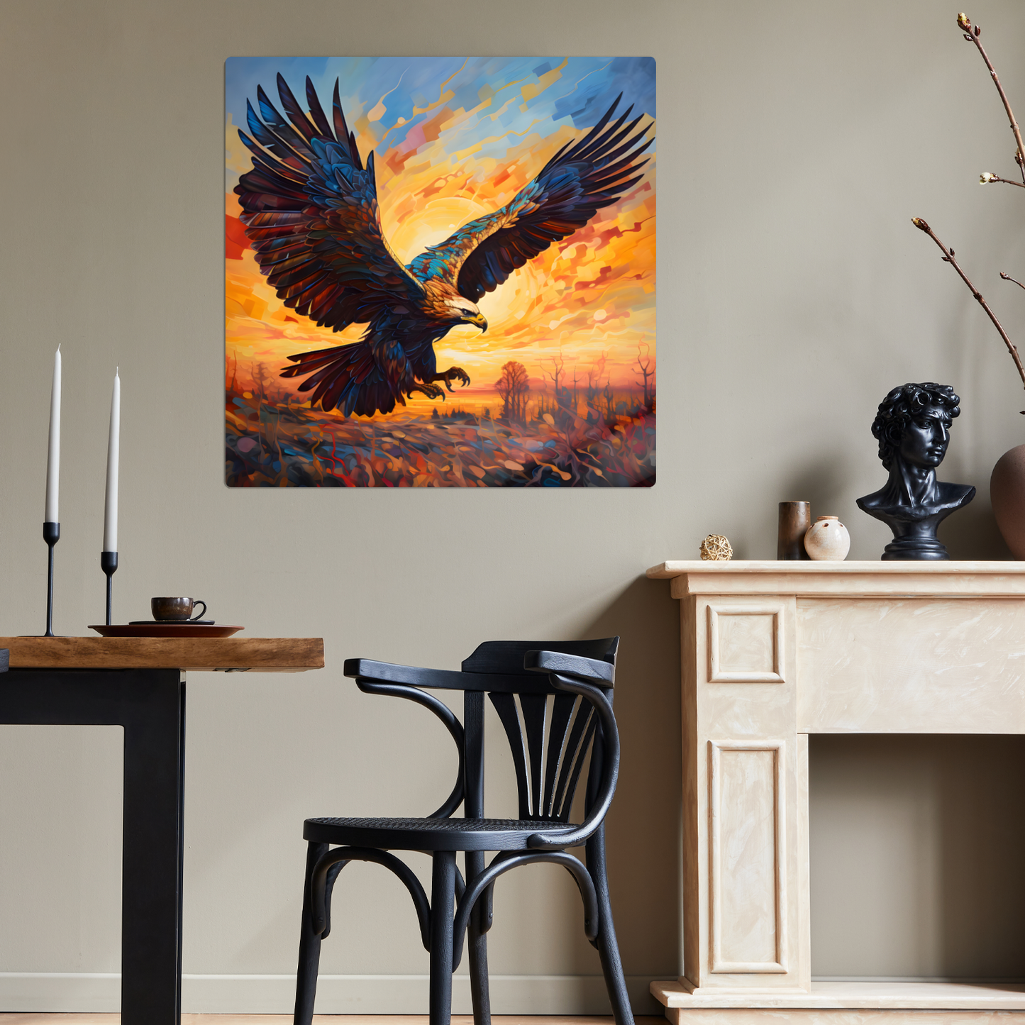 Golden Eagle Premium Square Aluminum Prints