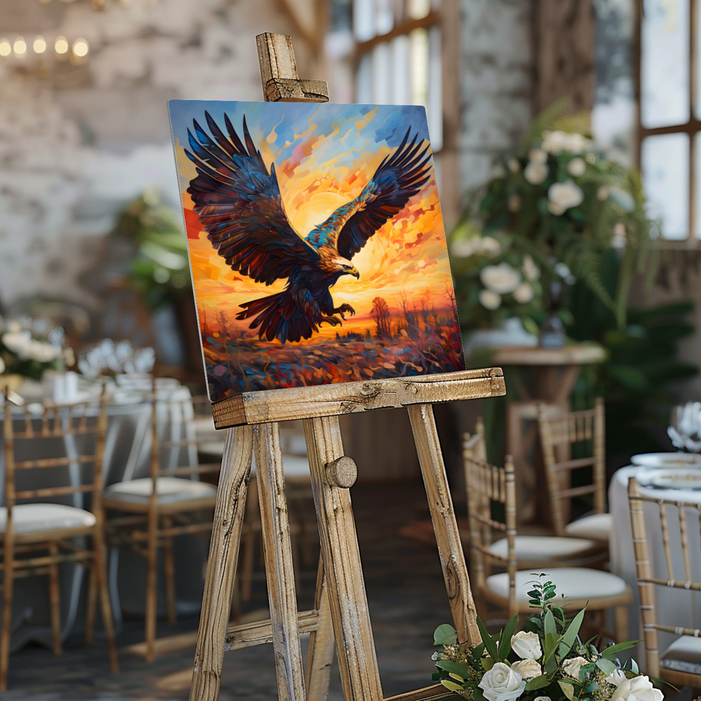 Golden Eagle Premium Square Aluminum Prints
