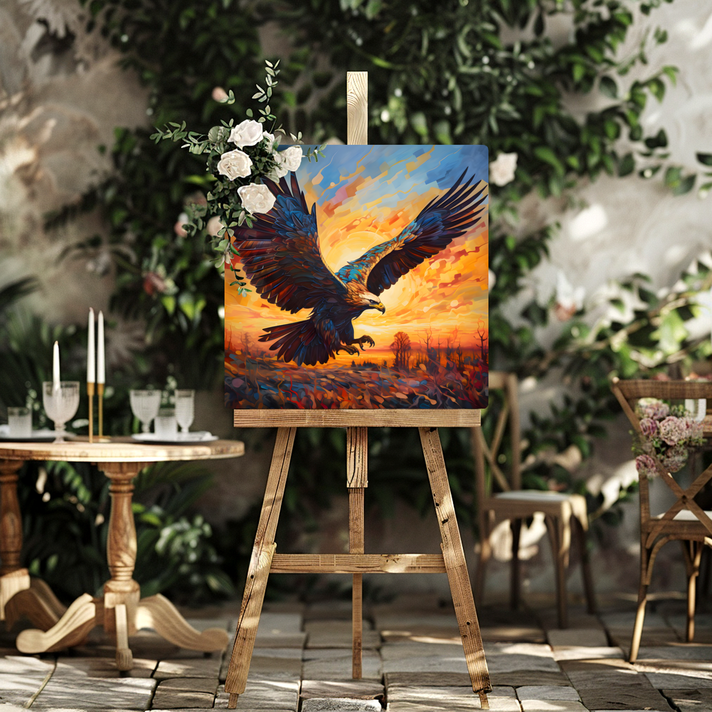 Golden Eagle Premium Square Aluminum Prints