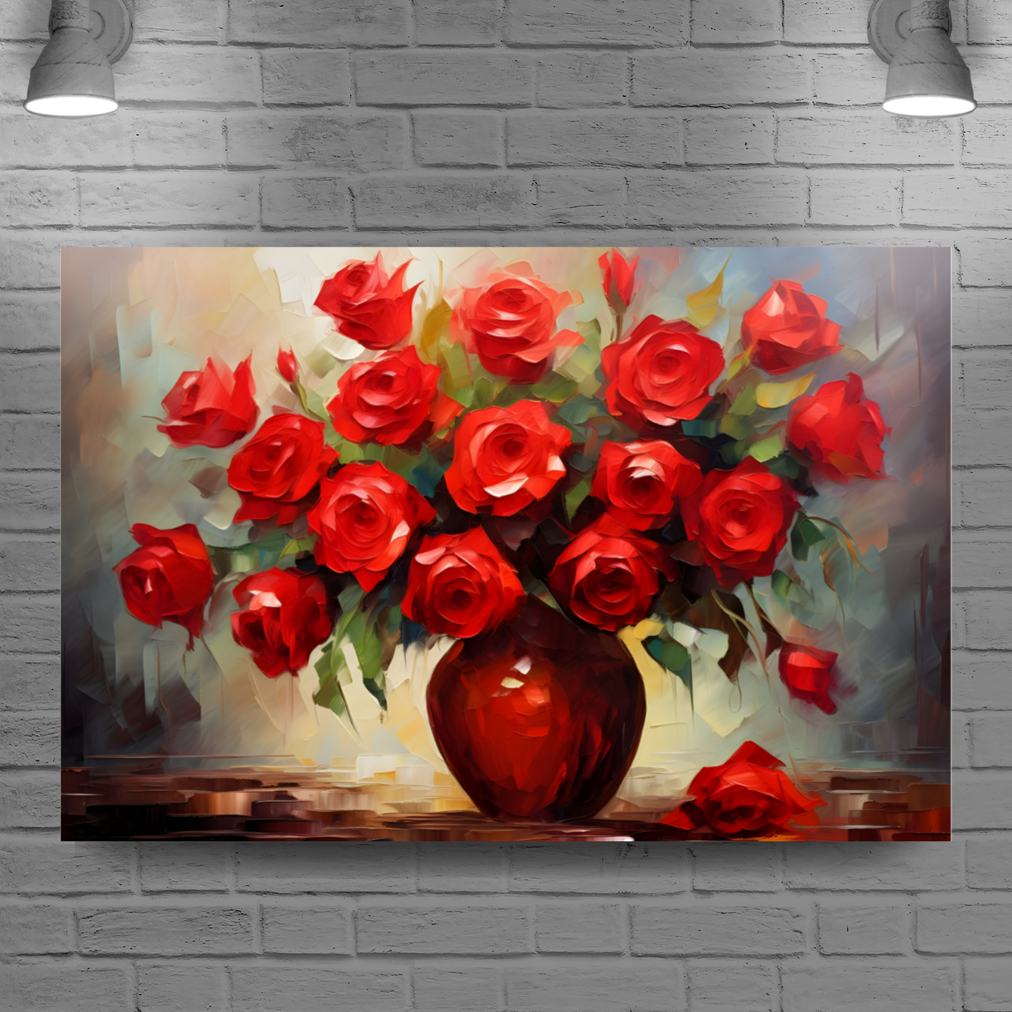 Vermilion Vitality Deluxe Box Landscape Canvas Print