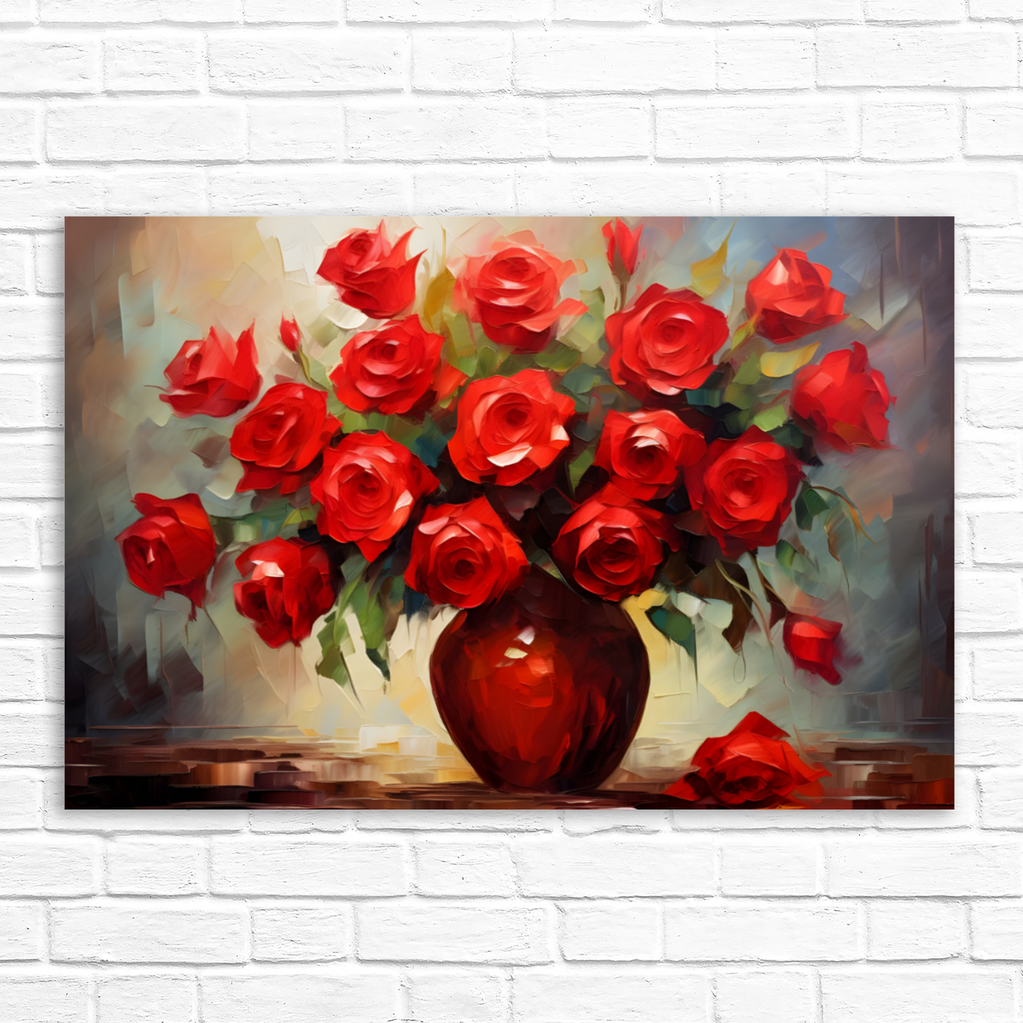 Vermilion Vitality Deluxe Box Landscape Canvas Print