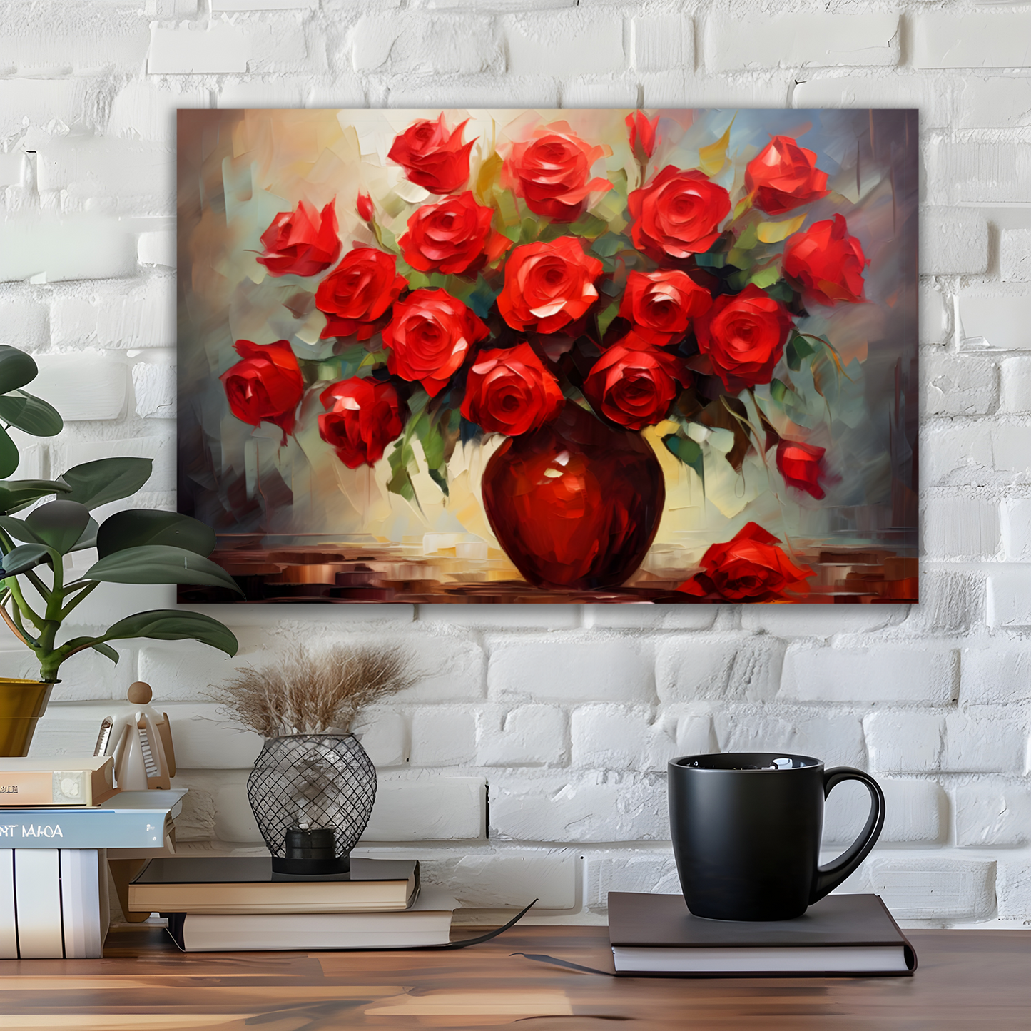 Vermilion Vitality Deluxe Box Landscape Canvas Print