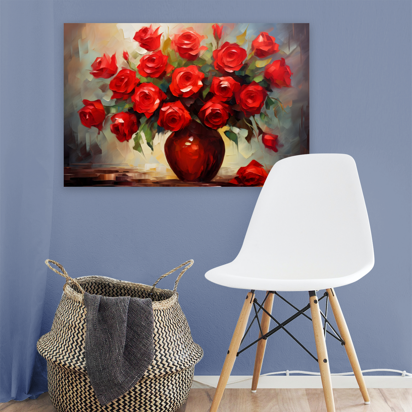 Vermilion Vitality Deluxe Box Landscape Canvas Print