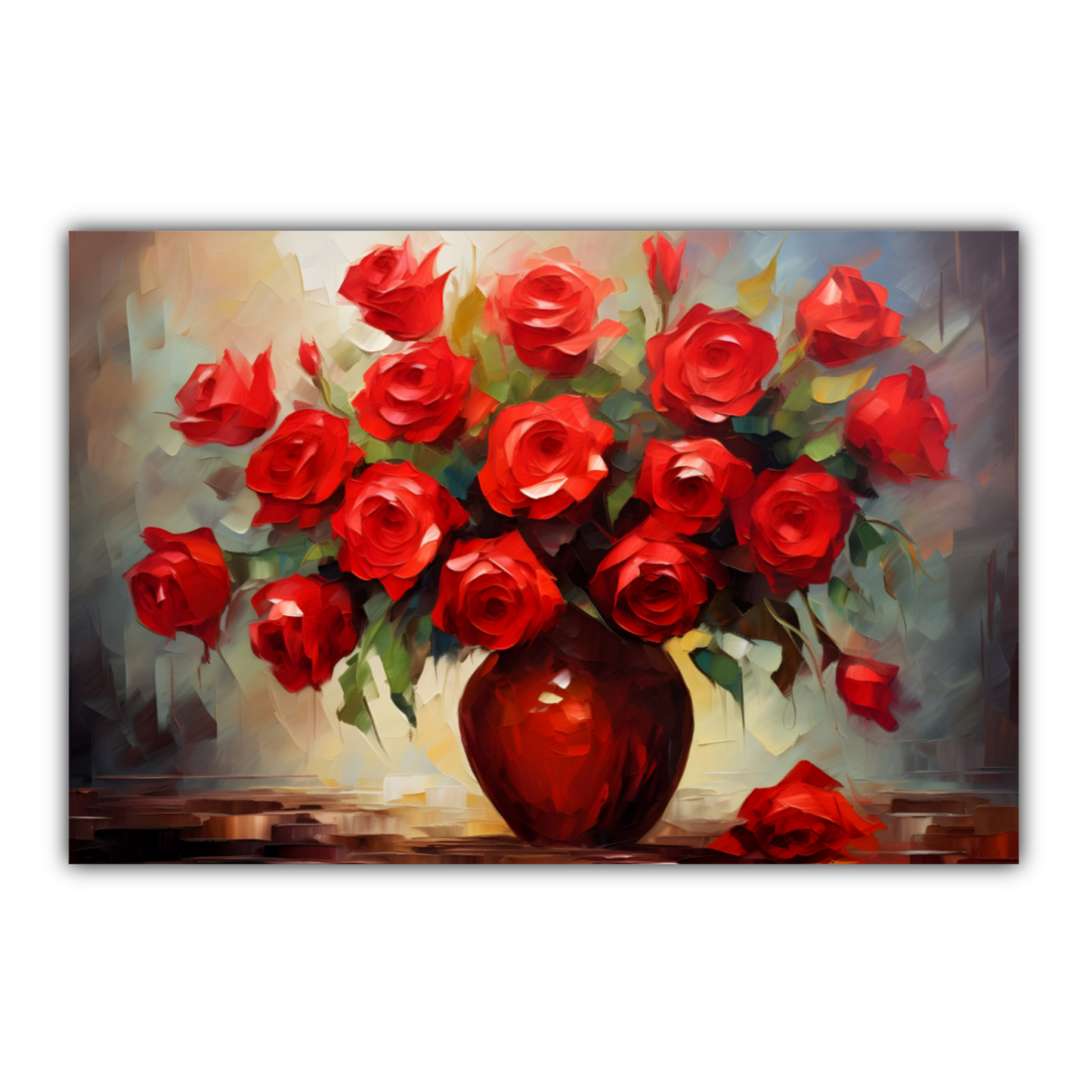 Vermilion Vitality Deluxe Box Landscape Canvas Print