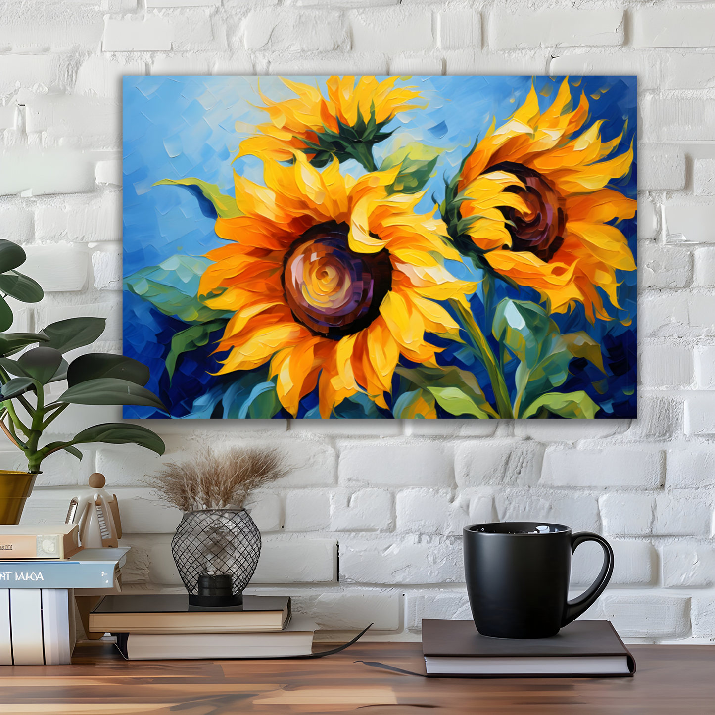 Azure Embrace Deluxe Box Landscape Canvas Prints