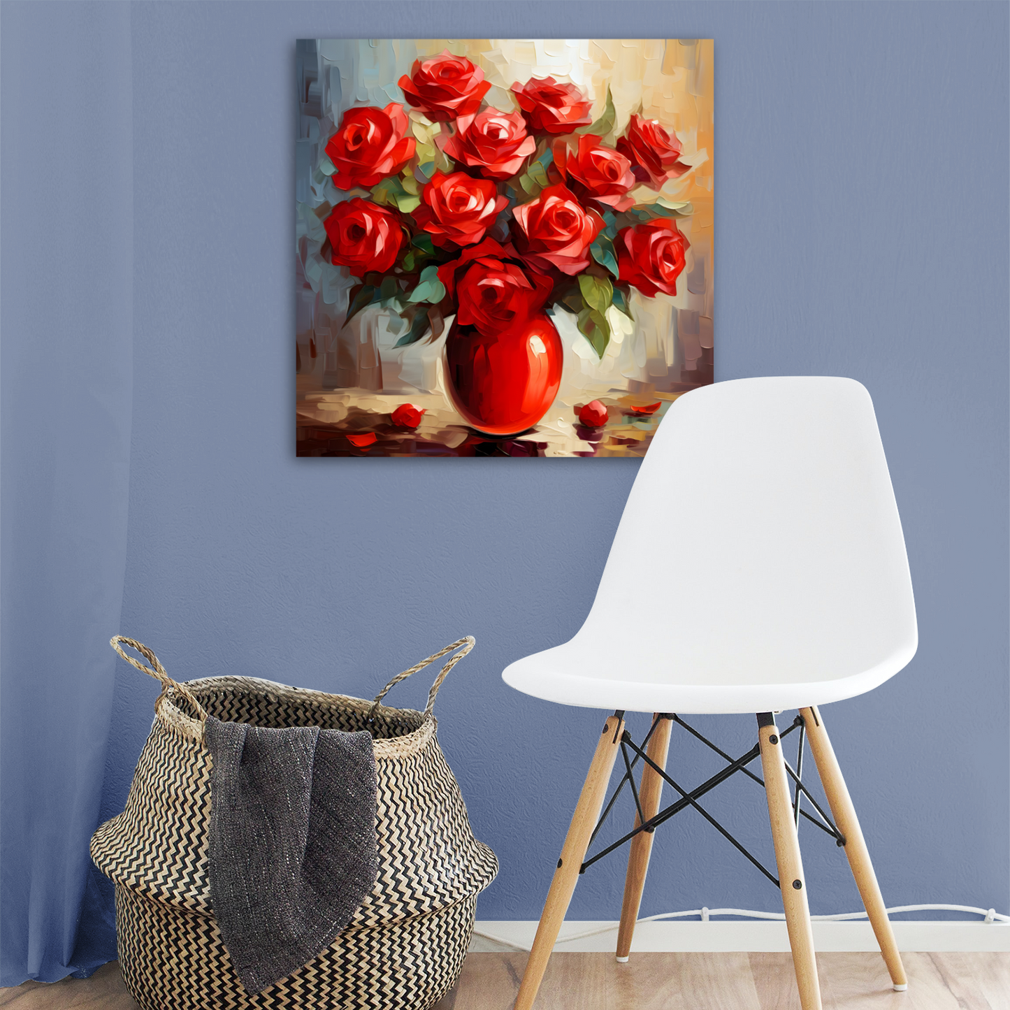 Vermilion Vitality Deluxe Box Square Canvas Prints