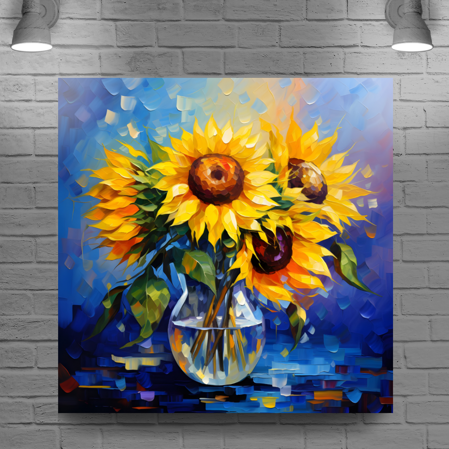 Azure Embrace Deluxe Box Square Canvas Prints