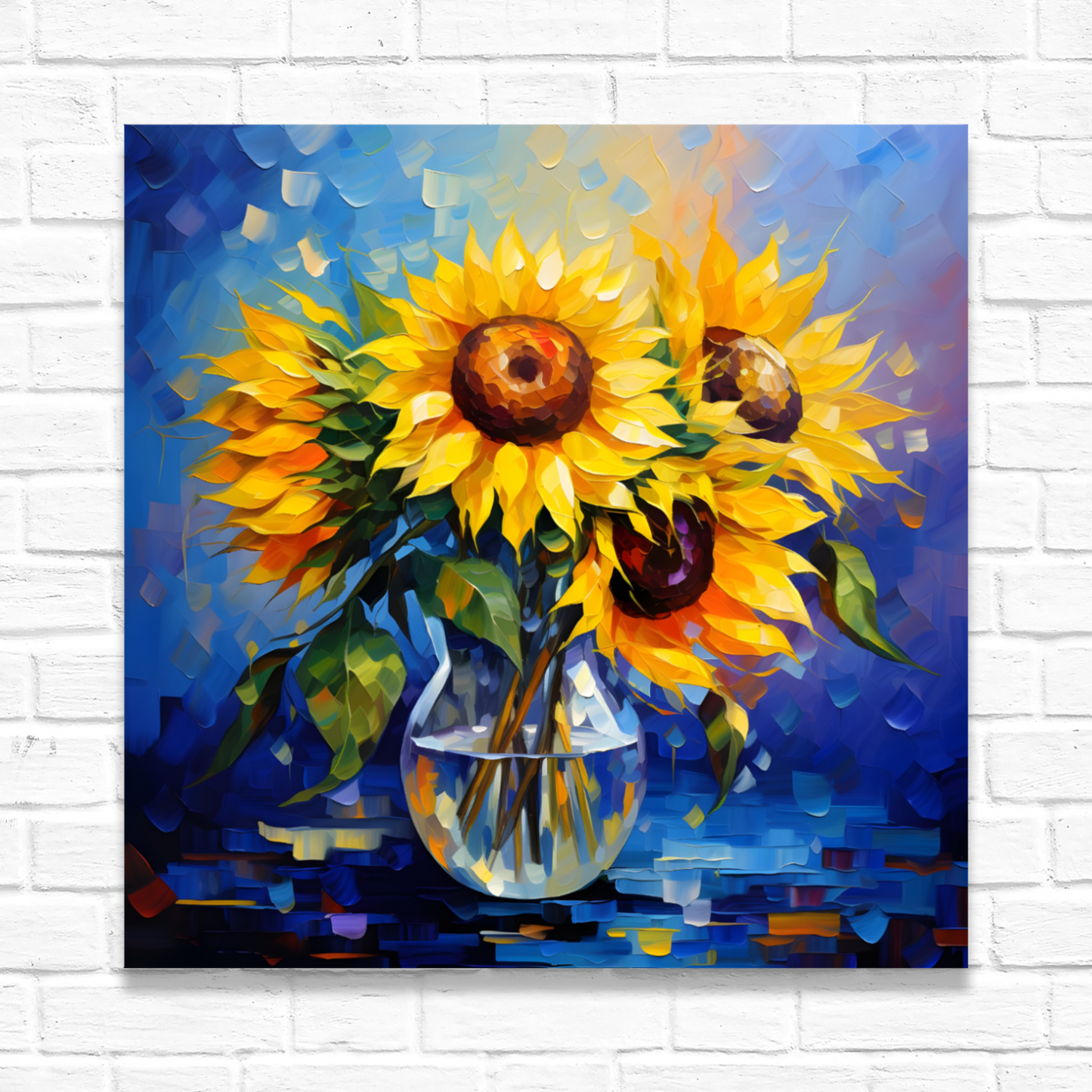 Azure Embrace Deluxe Box Square Canvas Prints