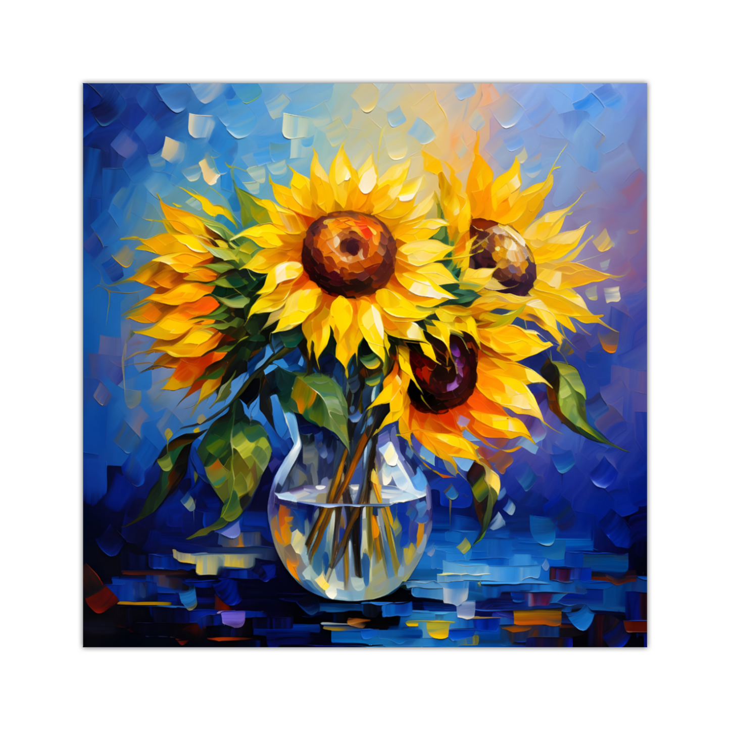 Azure Embrace Deluxe Box Square Canvas Prints
