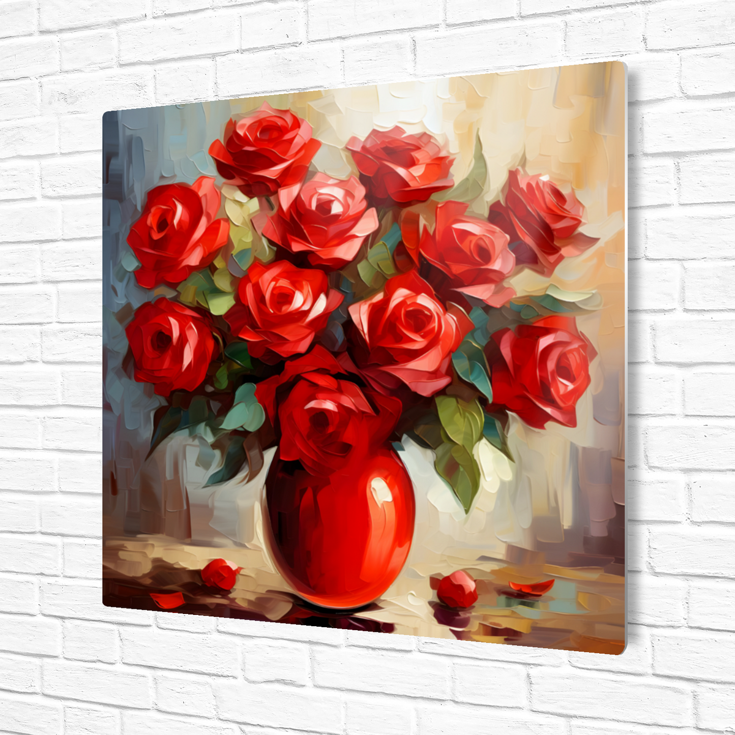 Vermilion Vitality Premium Square Aluminum Prints