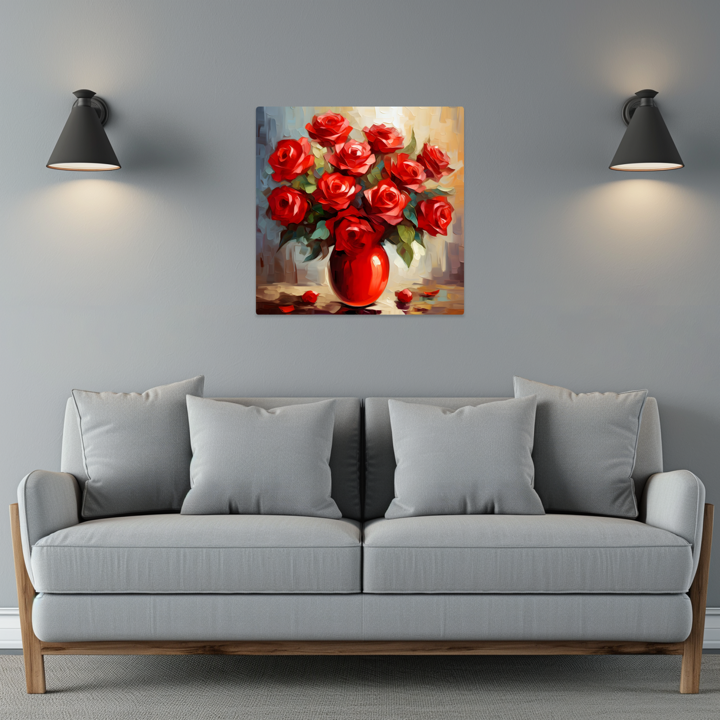 Vermilion Vitality Premium Square Aluminum Prints