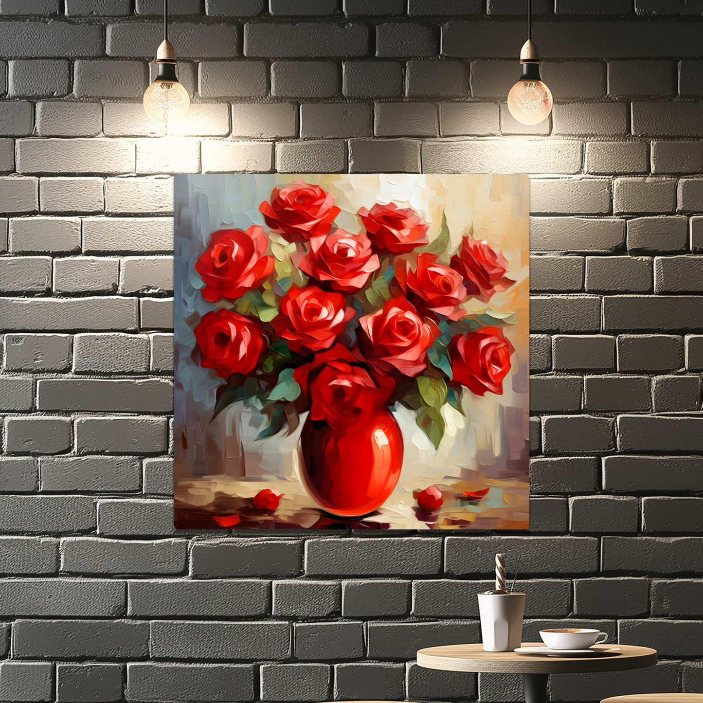 Vermilion Vitality Premium Square Aluminum Prints