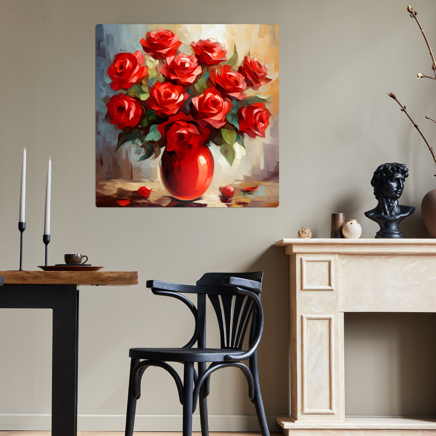 Vermilion Vitality Premium Square Aluminum Prints