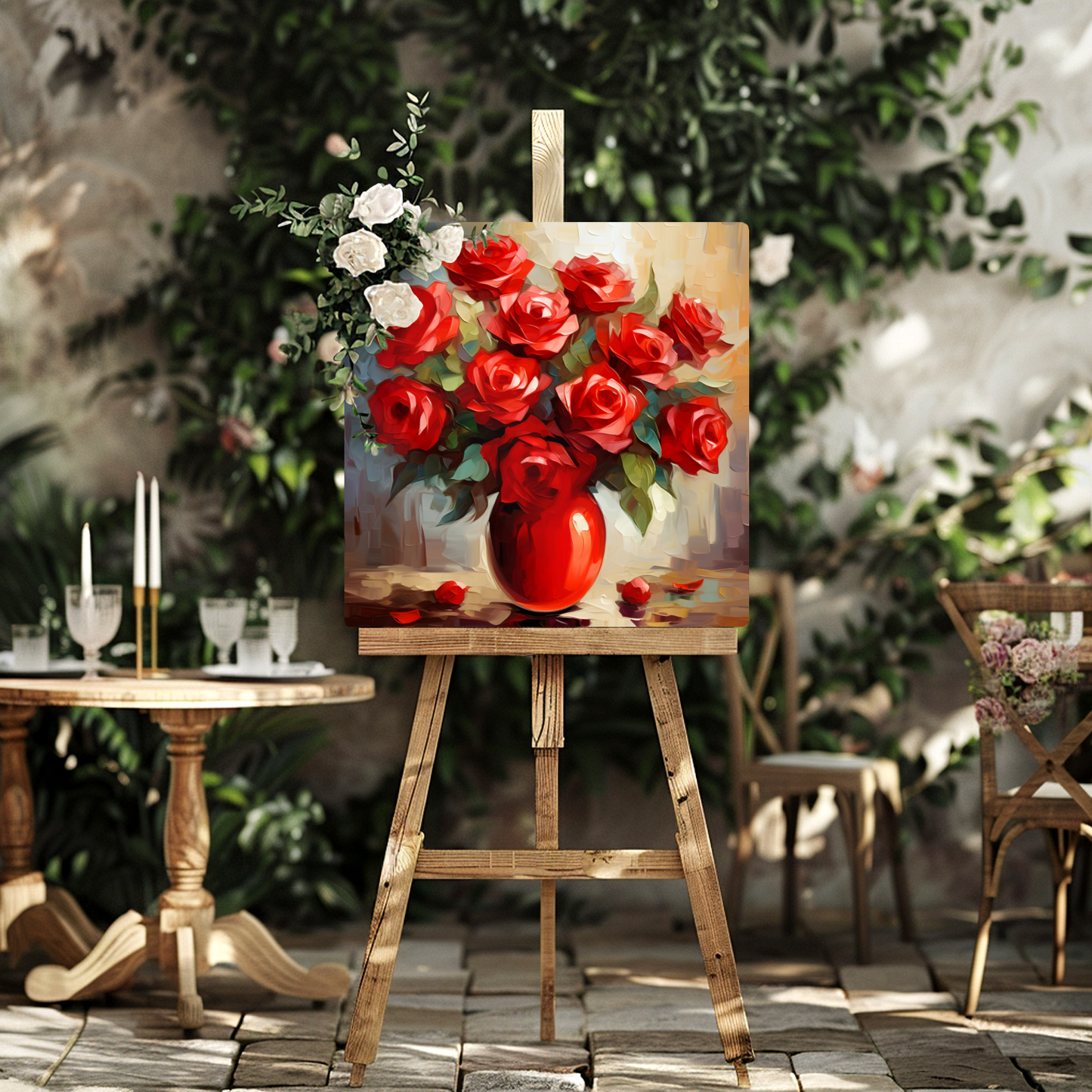 Vermilion Vitality Premium Square Aluminum Prints