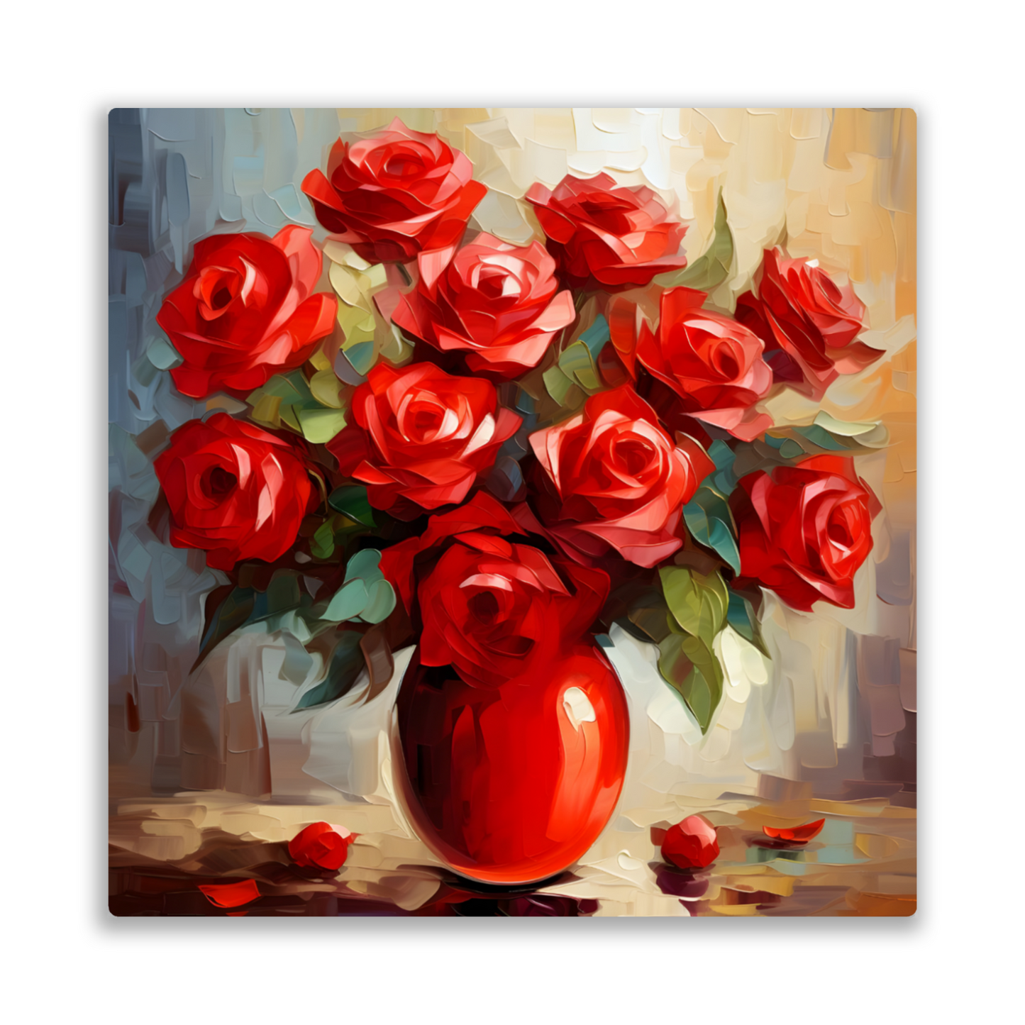 Vermilion Vitality Premium Square Aluminum Prints