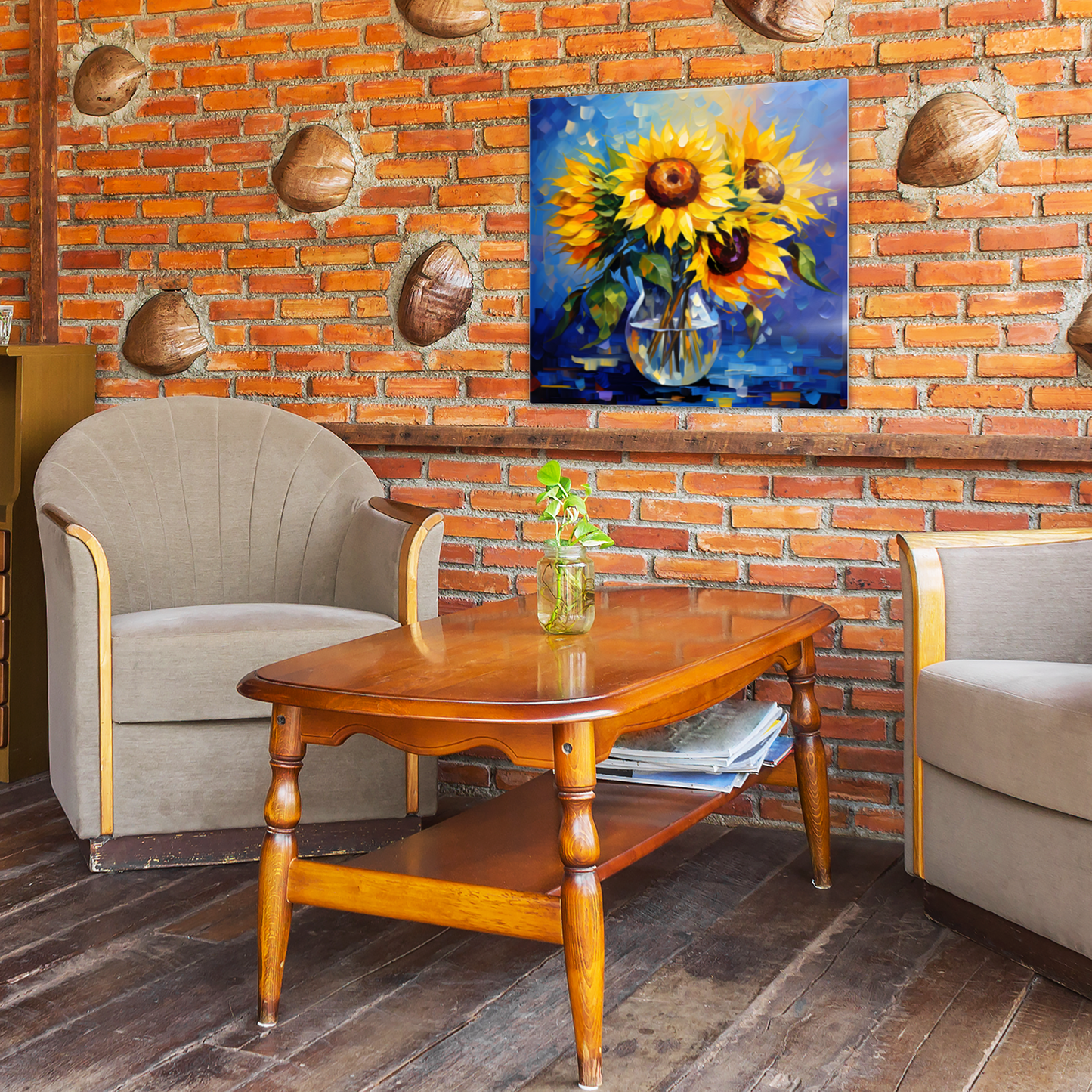 Azure Embrace Premium Square Aluminum Prints