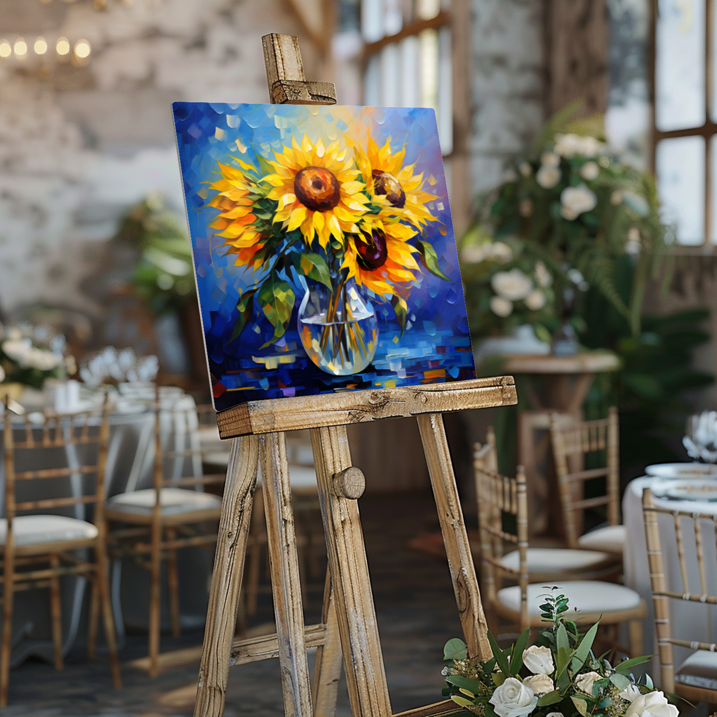 Azure Embrace Premium Square Aluminum Prints