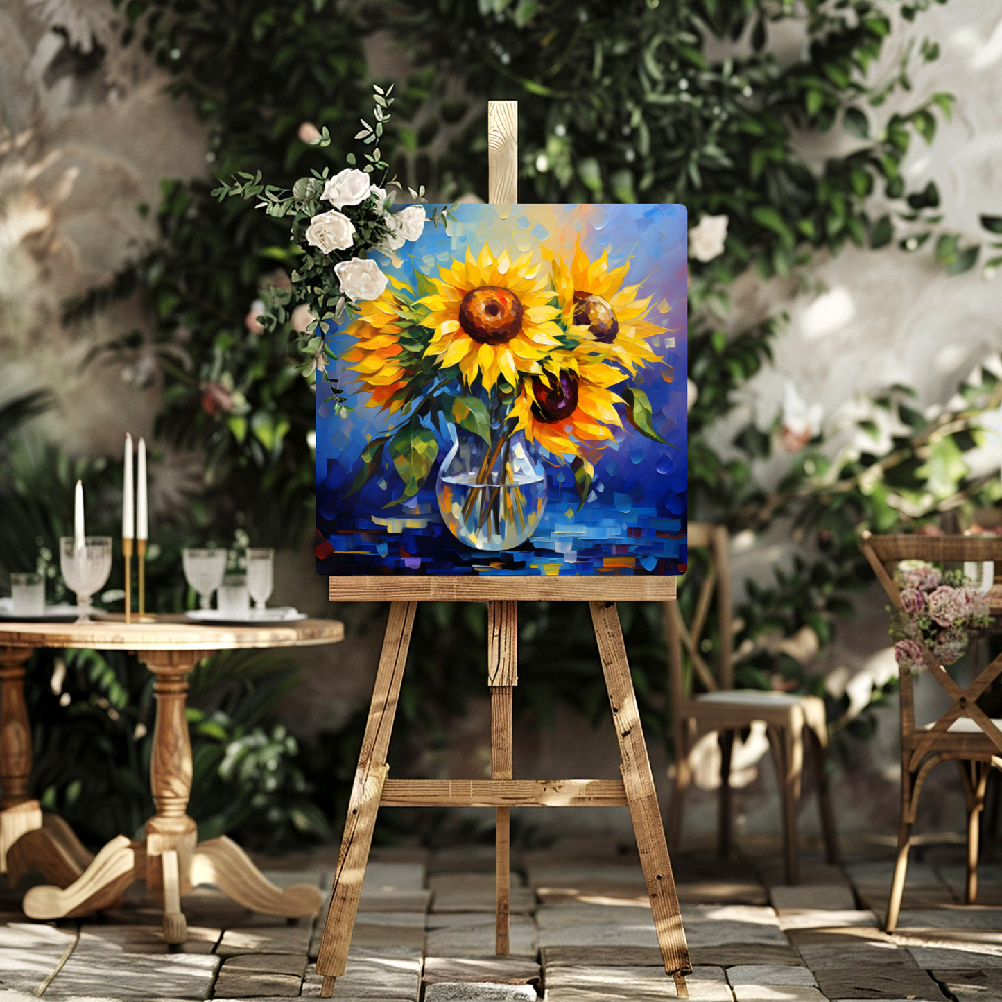 Azure Embrace Premium Square Aluminum Prints