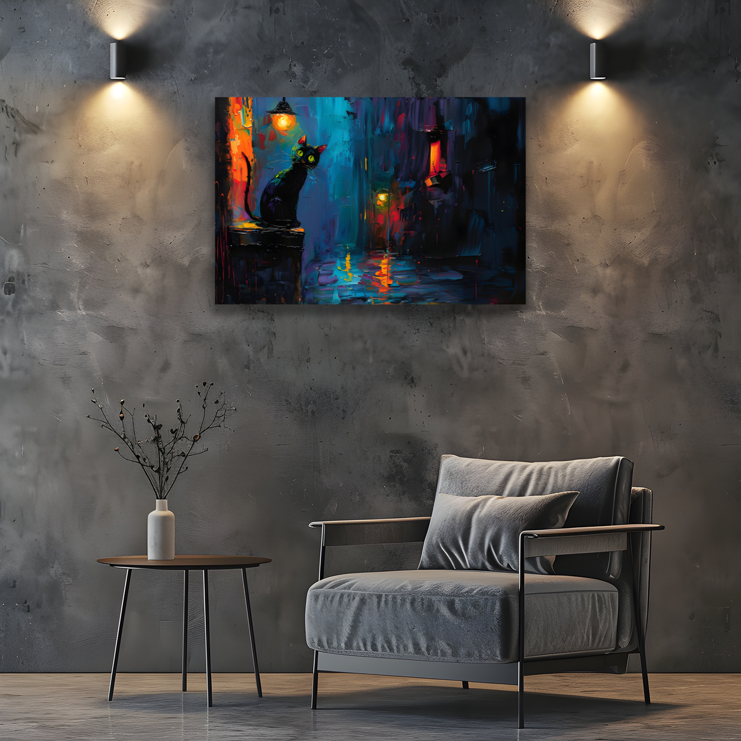 Nocturnal Guardian Deluxe Box Landscape Canvas Prints