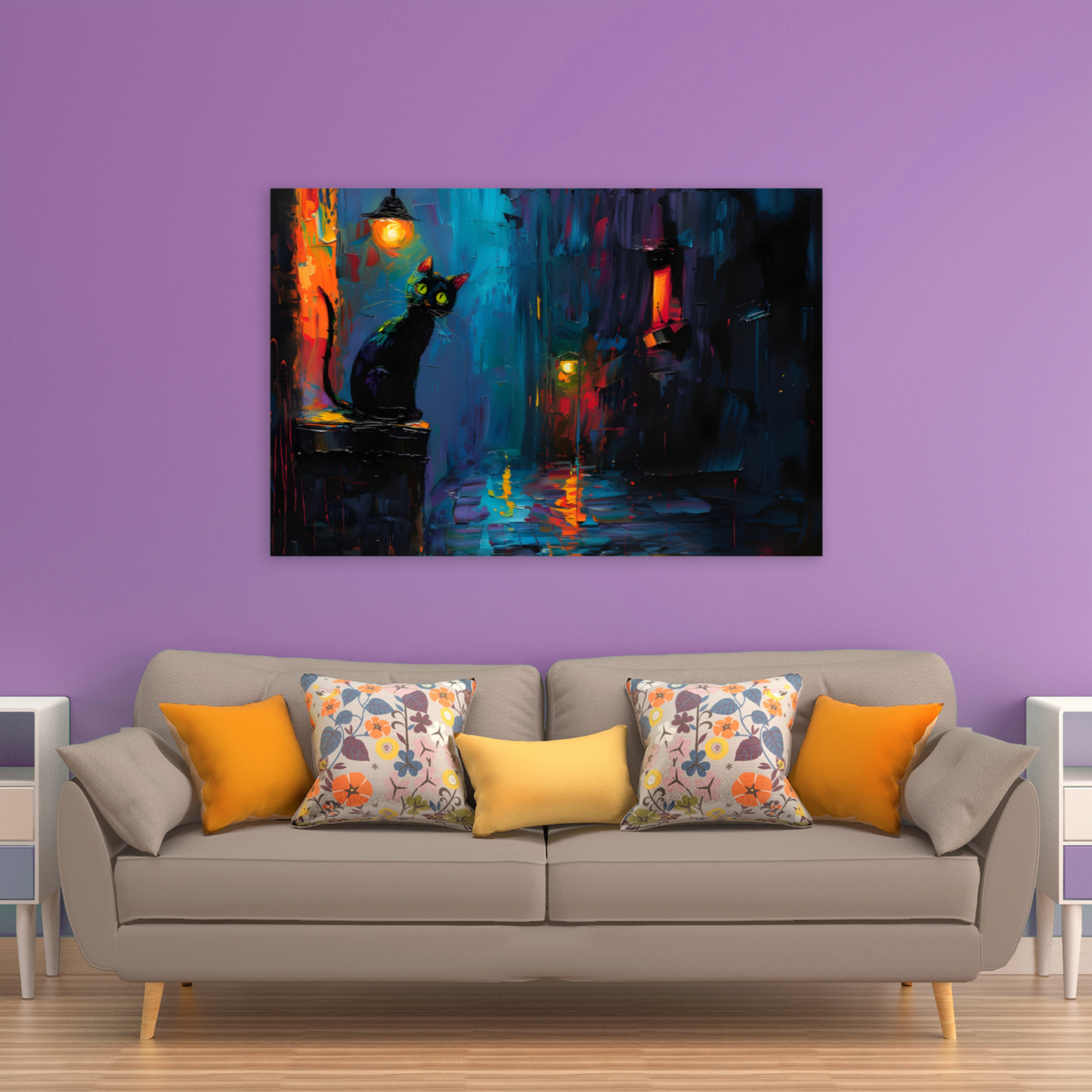Nocturnal Guardian Deluxe Box Landscape Canvas Prints