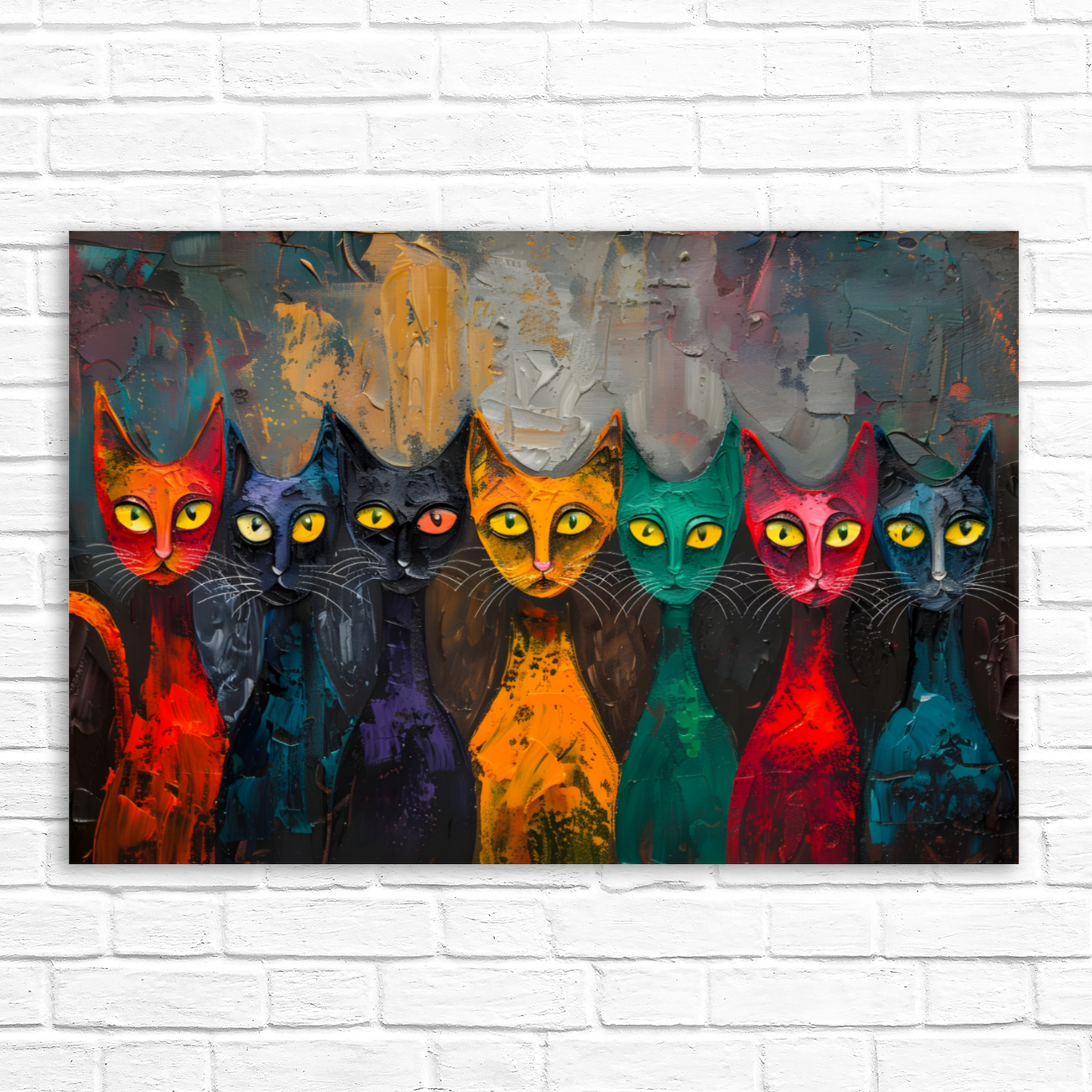 Council of Whiskers Deluxe Box Landscape Canvas Prints