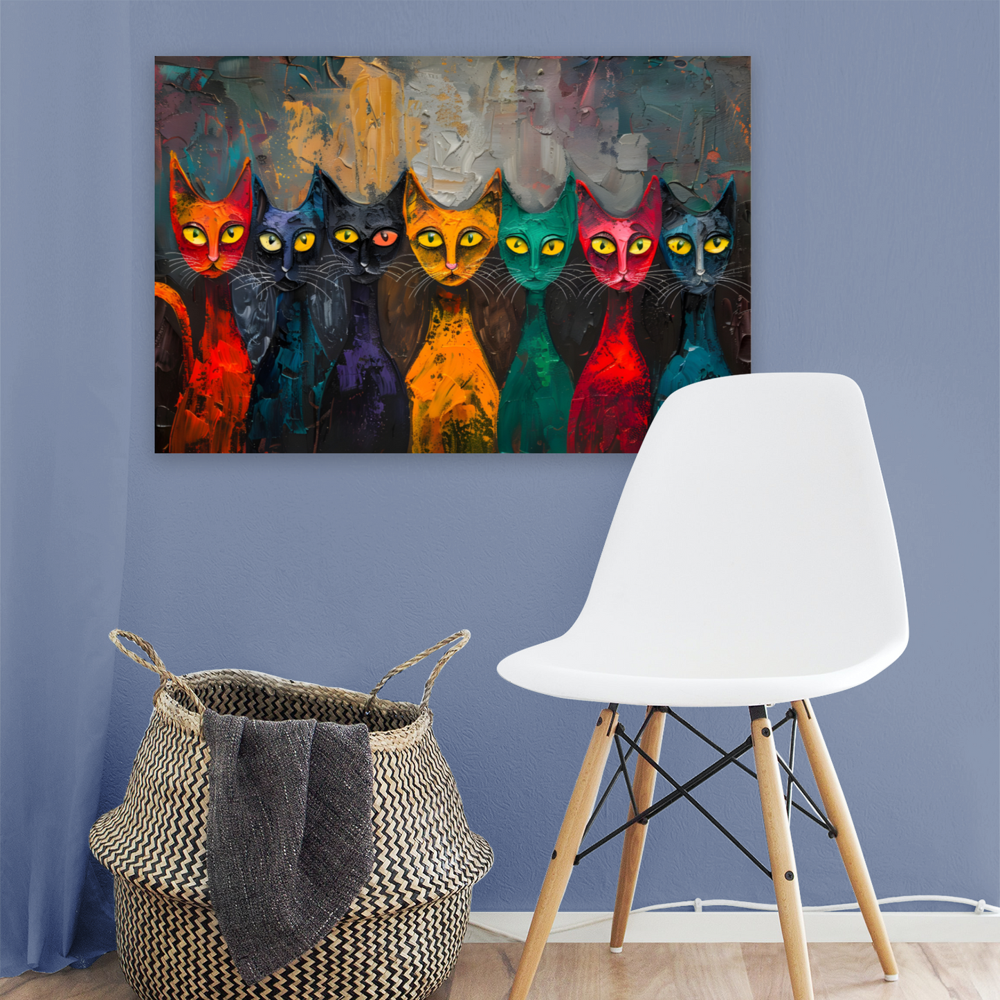 Council of Whiskers Deluxe Box Landscape Canvas Prints