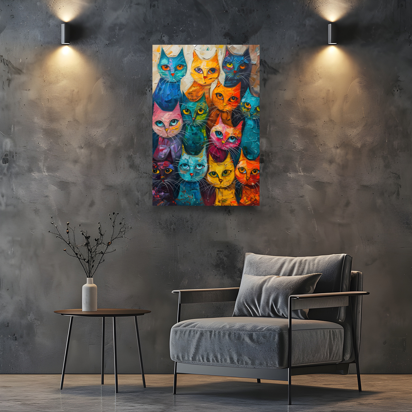 Council of Whiskers Deluxe Box Portrait Canvas Prints