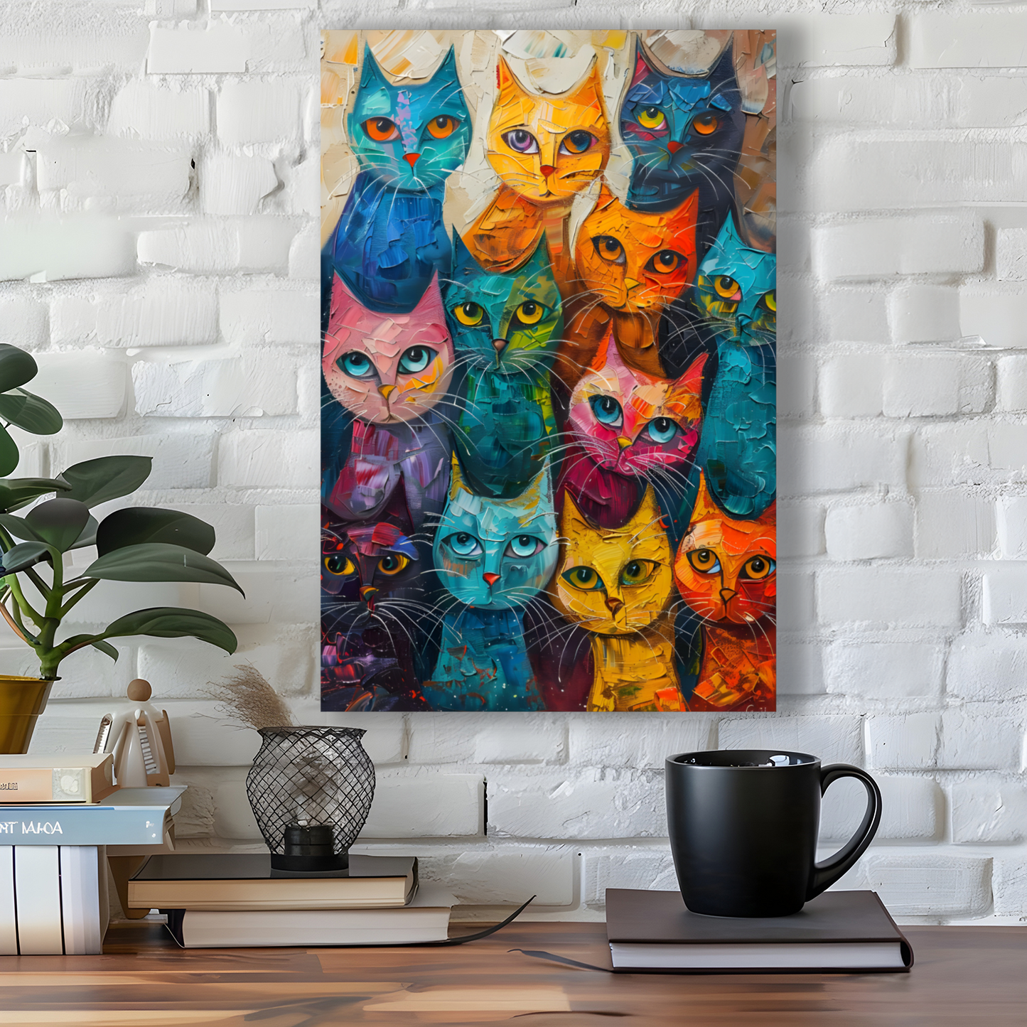 Council of Whiskers Deluxe Box Portrait Canvas Prints