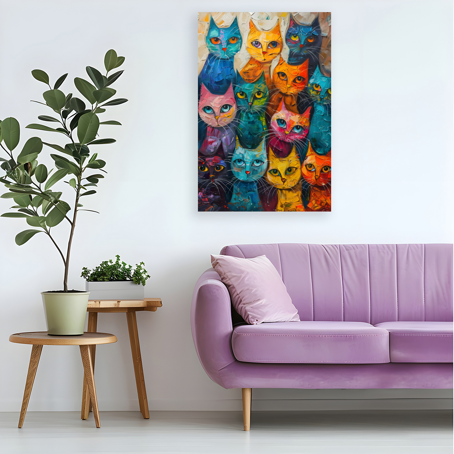 Council of Whiskers Deluxe Box Portrait Canvas Prints