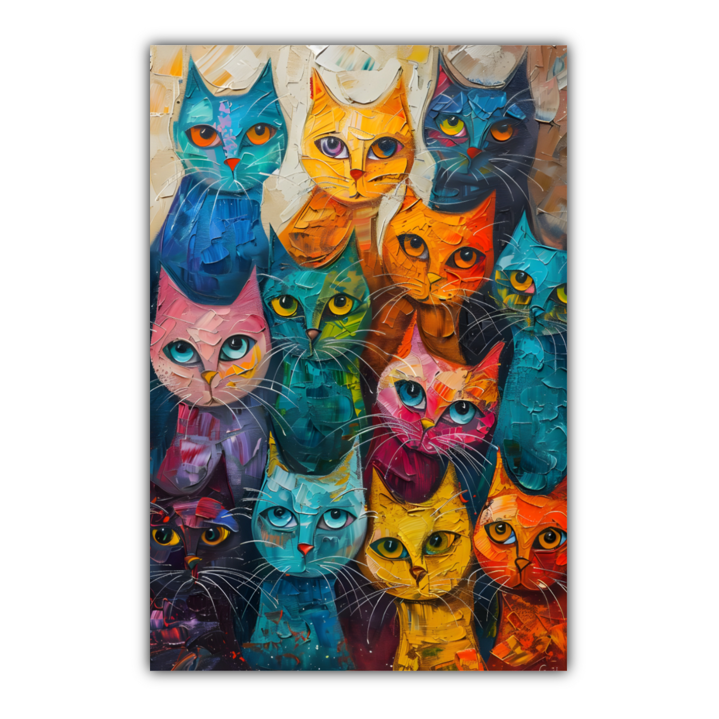 Council of Whiskers Deluxe Box Portrait Canvas Prints