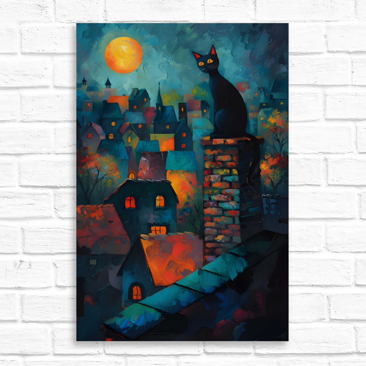Twilight Over Rooftops Deluxe Box Portrait Canvas Prints