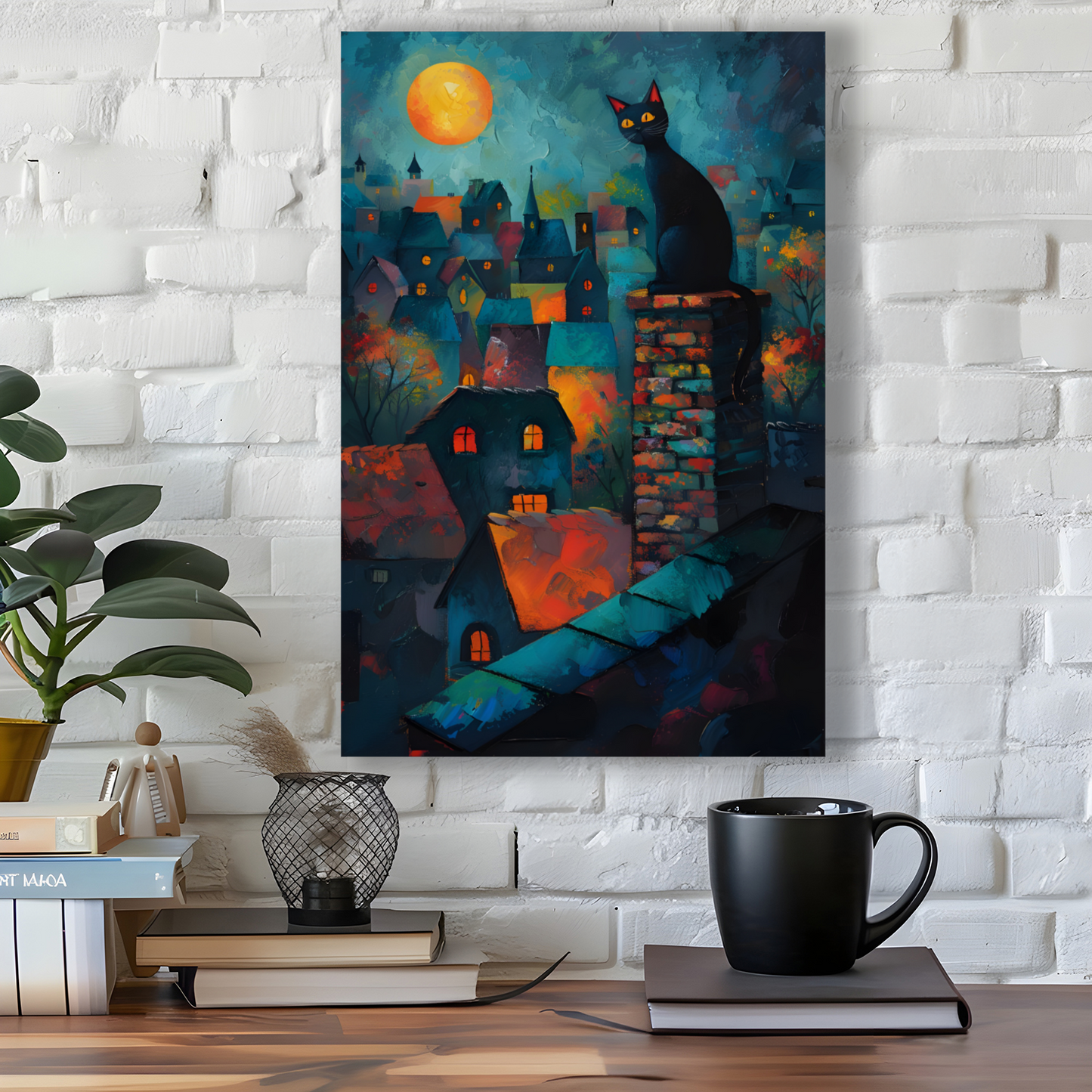 Twilight Over Rooftops Deluxe Box Portrait Canvas Prints